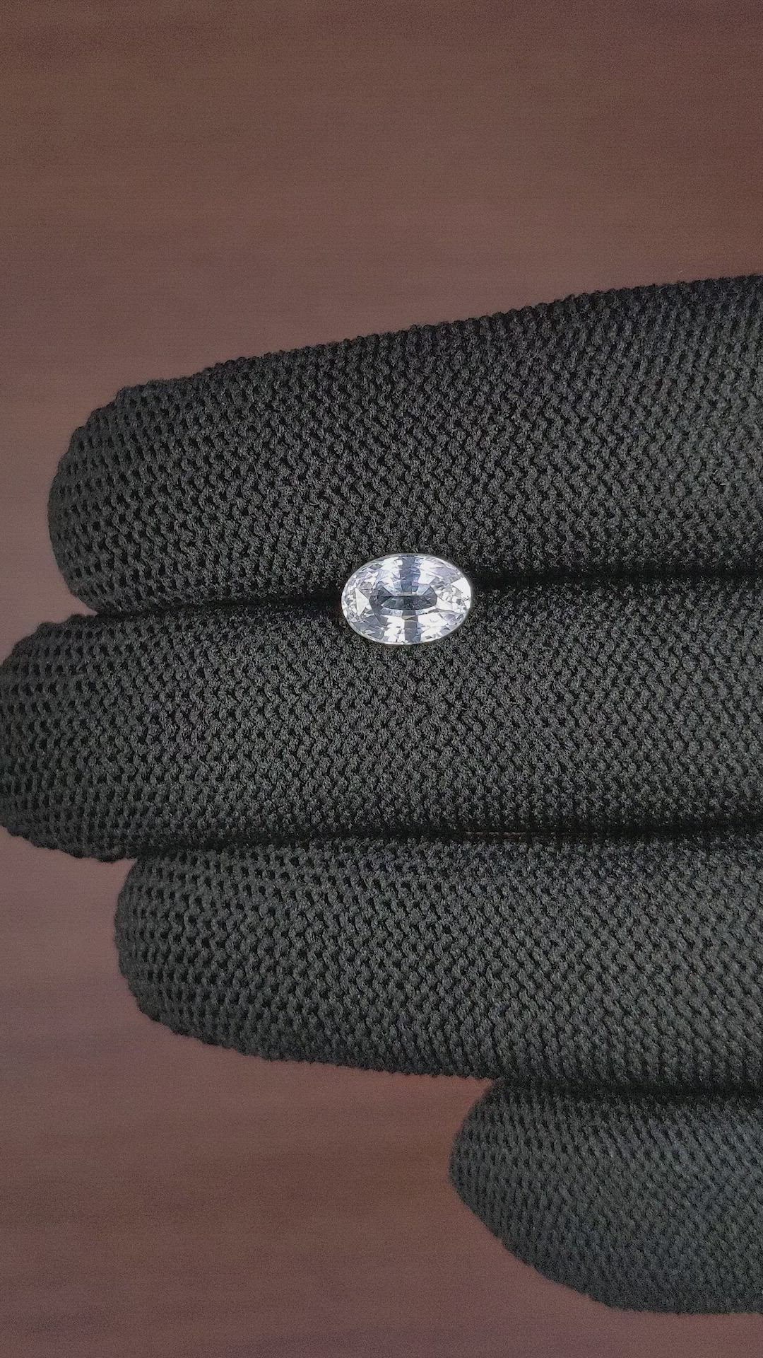 2.10 Ct. White Sapphire from Ceylon (Sri Lanka) Size Video