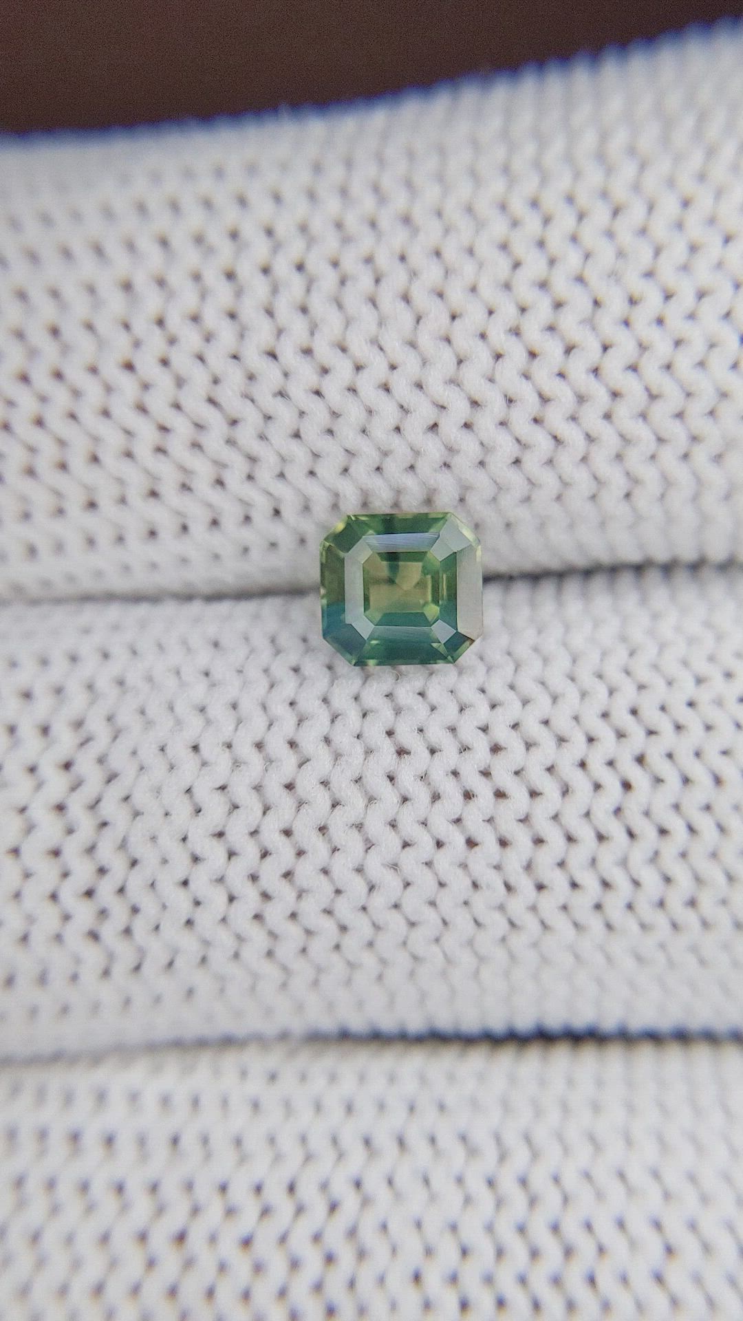 1.09 Ct. Bluish Green Sapphire from Madagascar Size Video