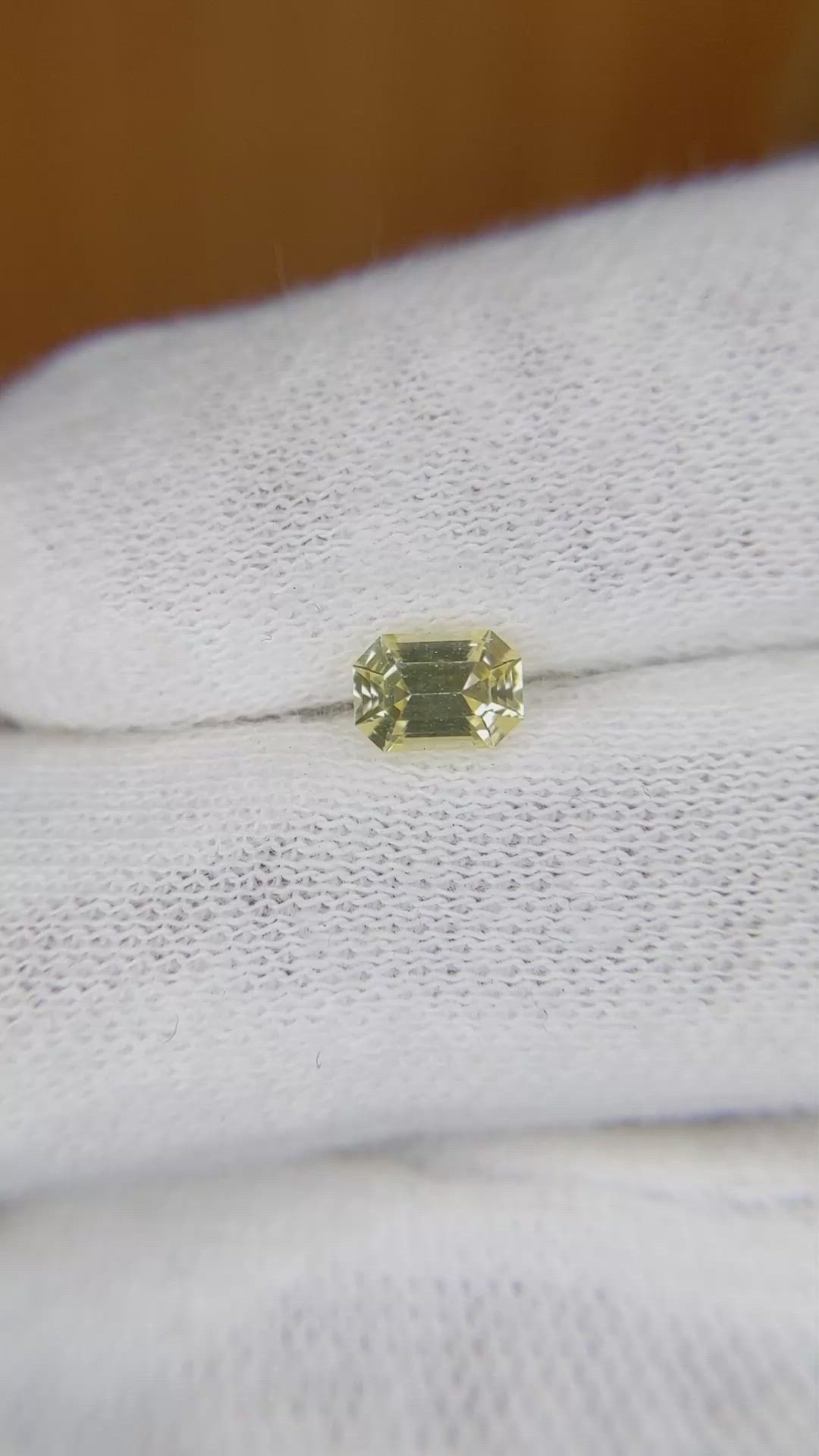 0.68 Ct. Yellow Sapphire from Ceylon (Sri Lanka) Size Video