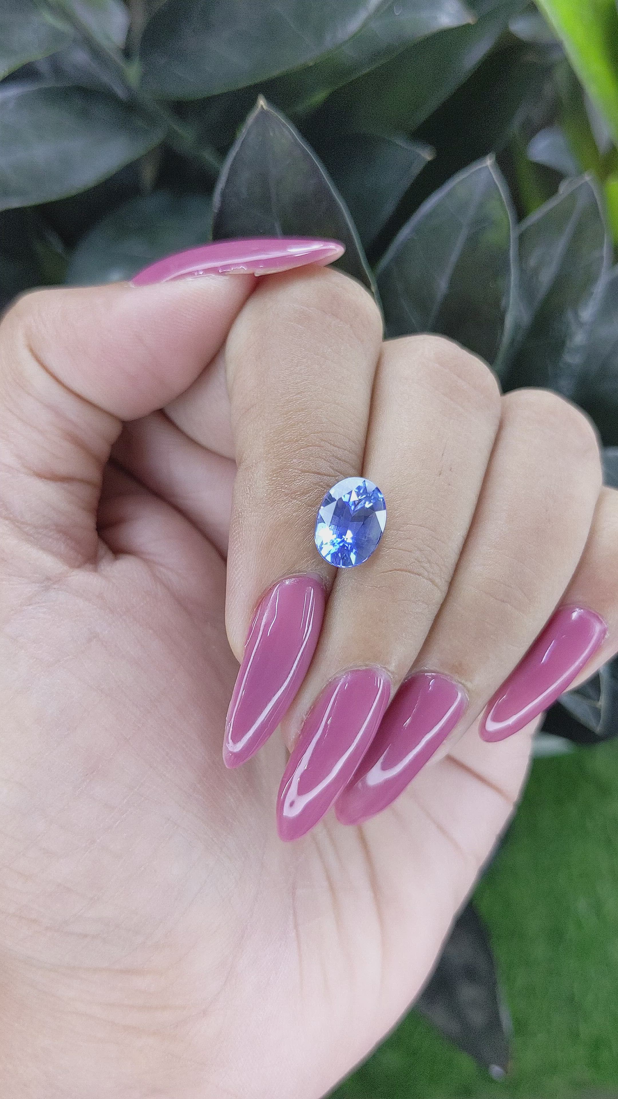 3.19 Ct. Blue Sapphire from Ceylon (Sri Lanka) Size Video
