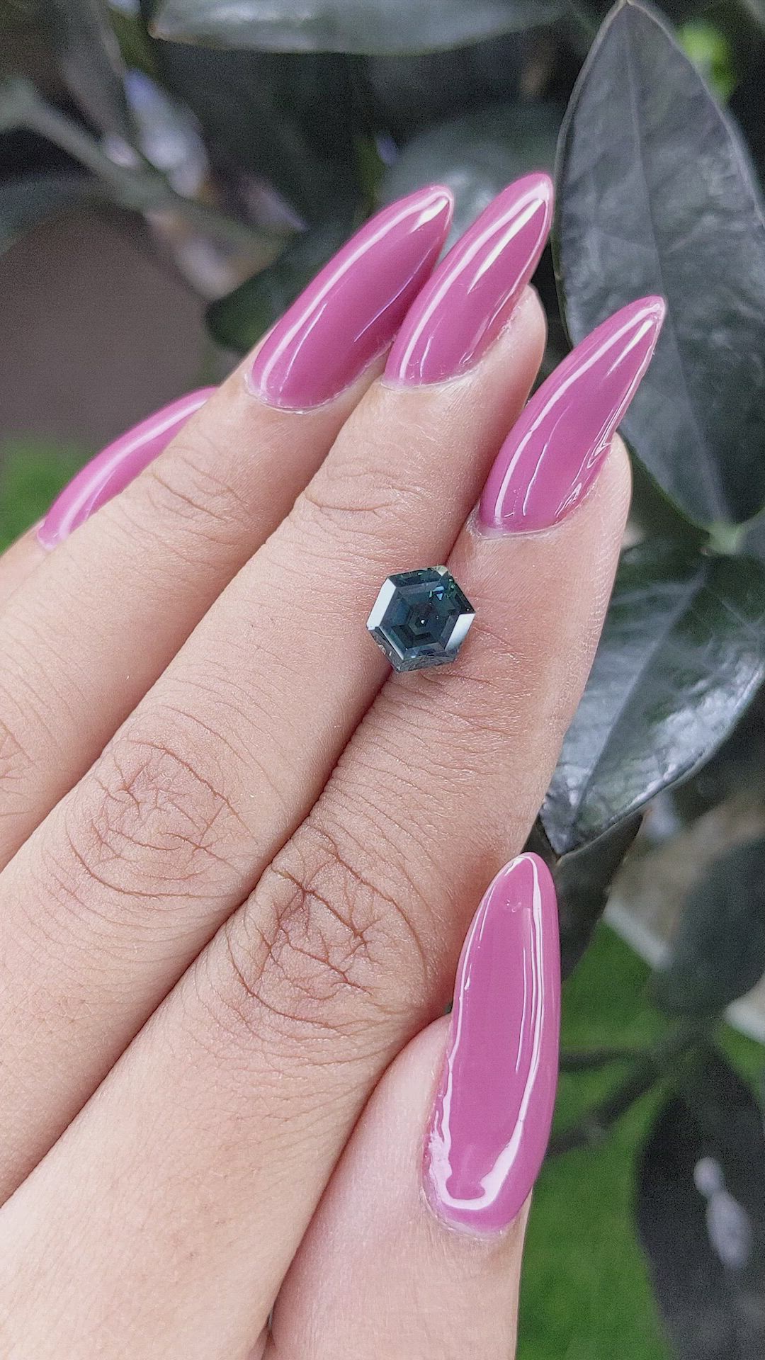 2.66 Ct. Bluish Green Sapphire from Madagascar Size Video