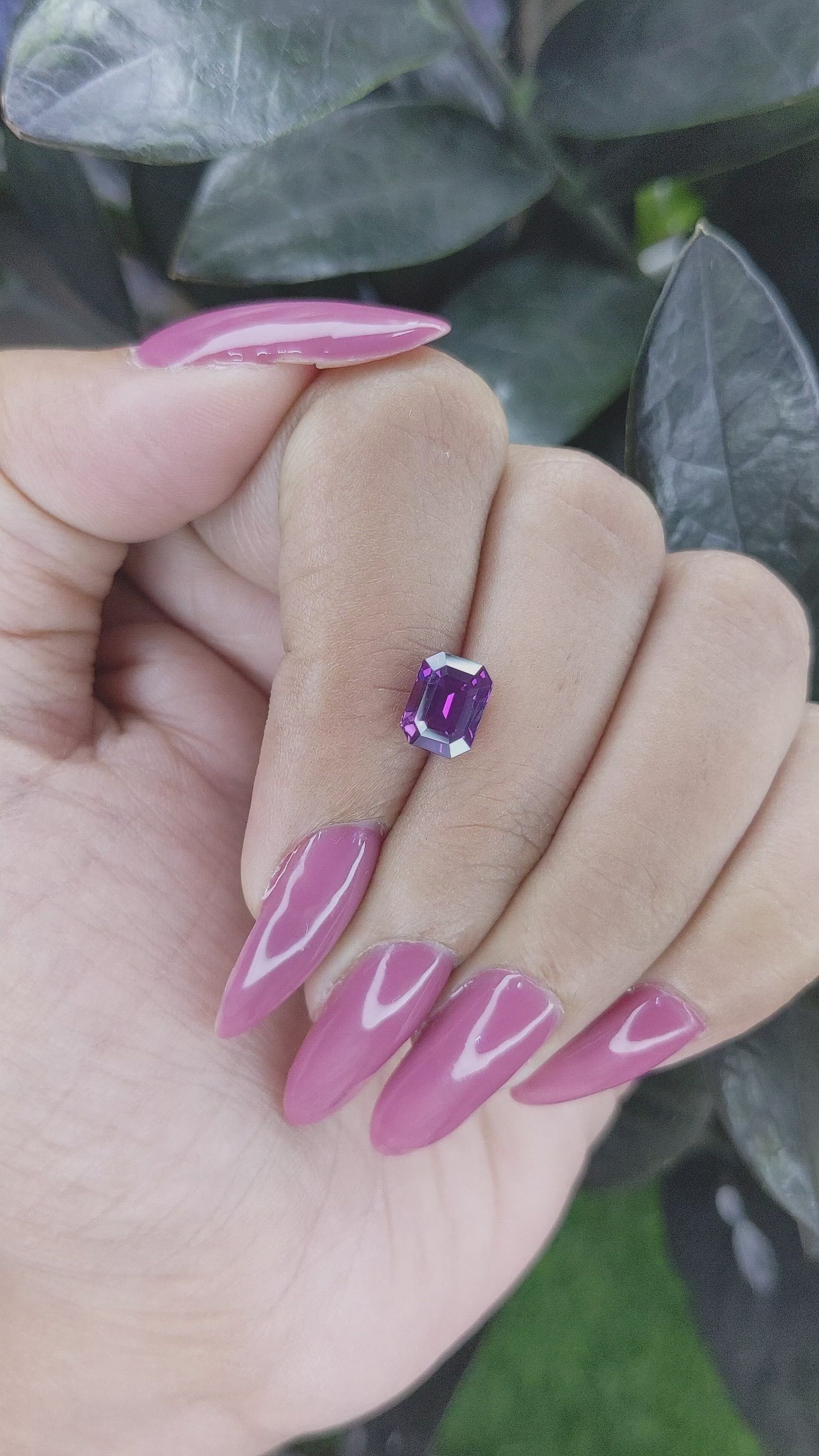 2.06 Ct. Purple Sapphire from Ceylon (Sri Lanka) Size Video