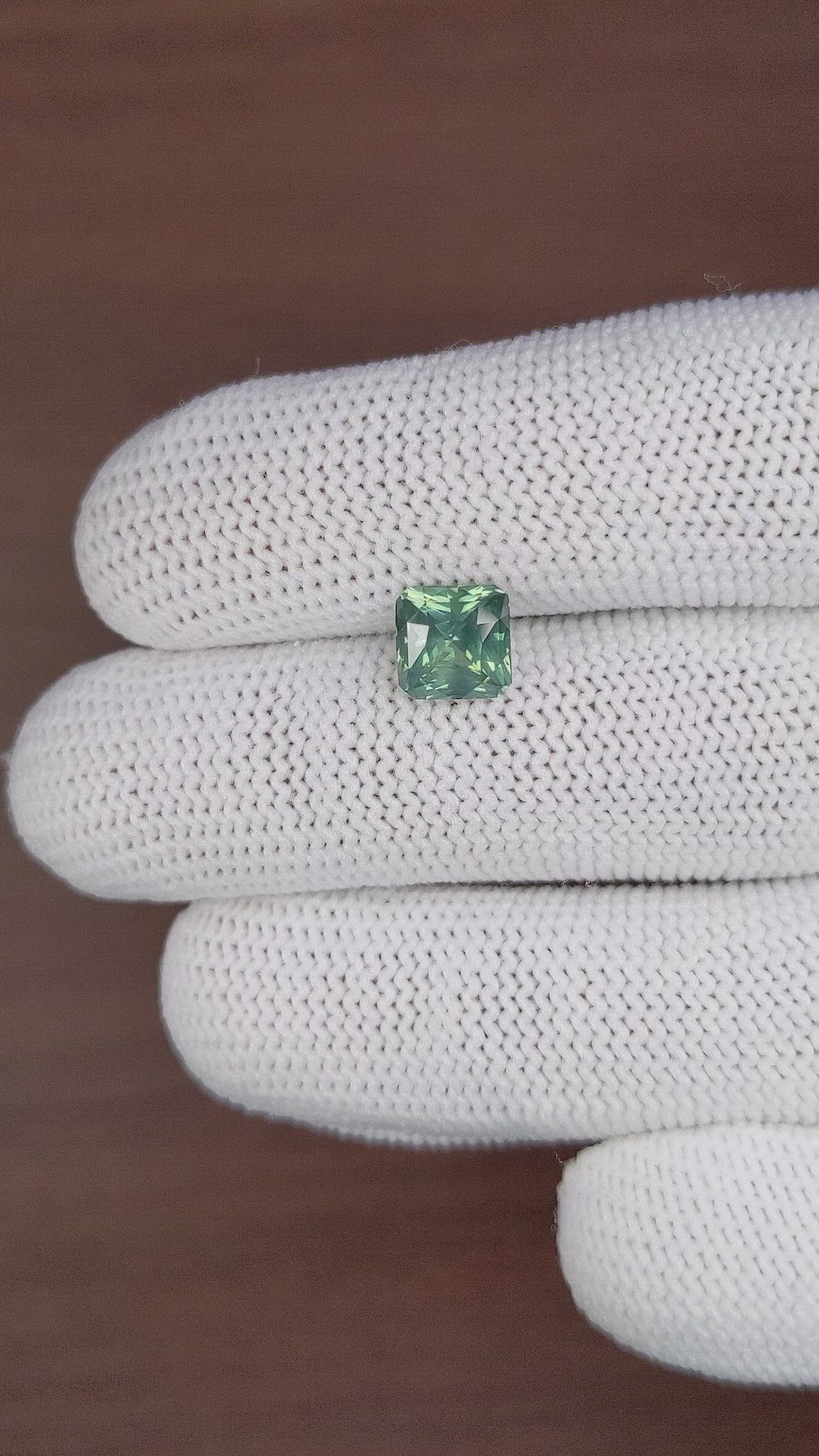 2.14 Ct. Bluish Green Sapphire from Madagascar Size Video