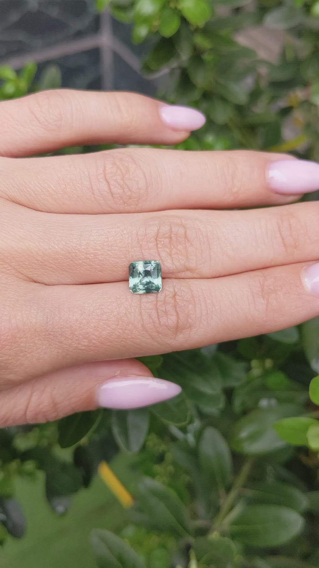 2.14 Ct. Bluish Green Sapphire from Madagascar Size Video