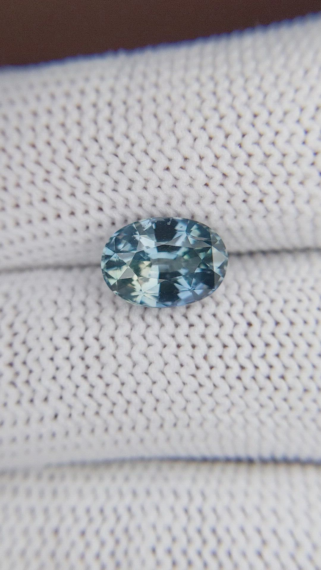 3.14 Ct. Greenish Blue Sapphire from Madagascar Size Video