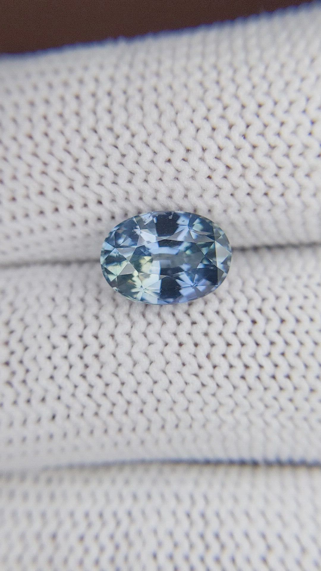 3.14 Ct. Greenish Blue Sapphire from Madagascar Size Video