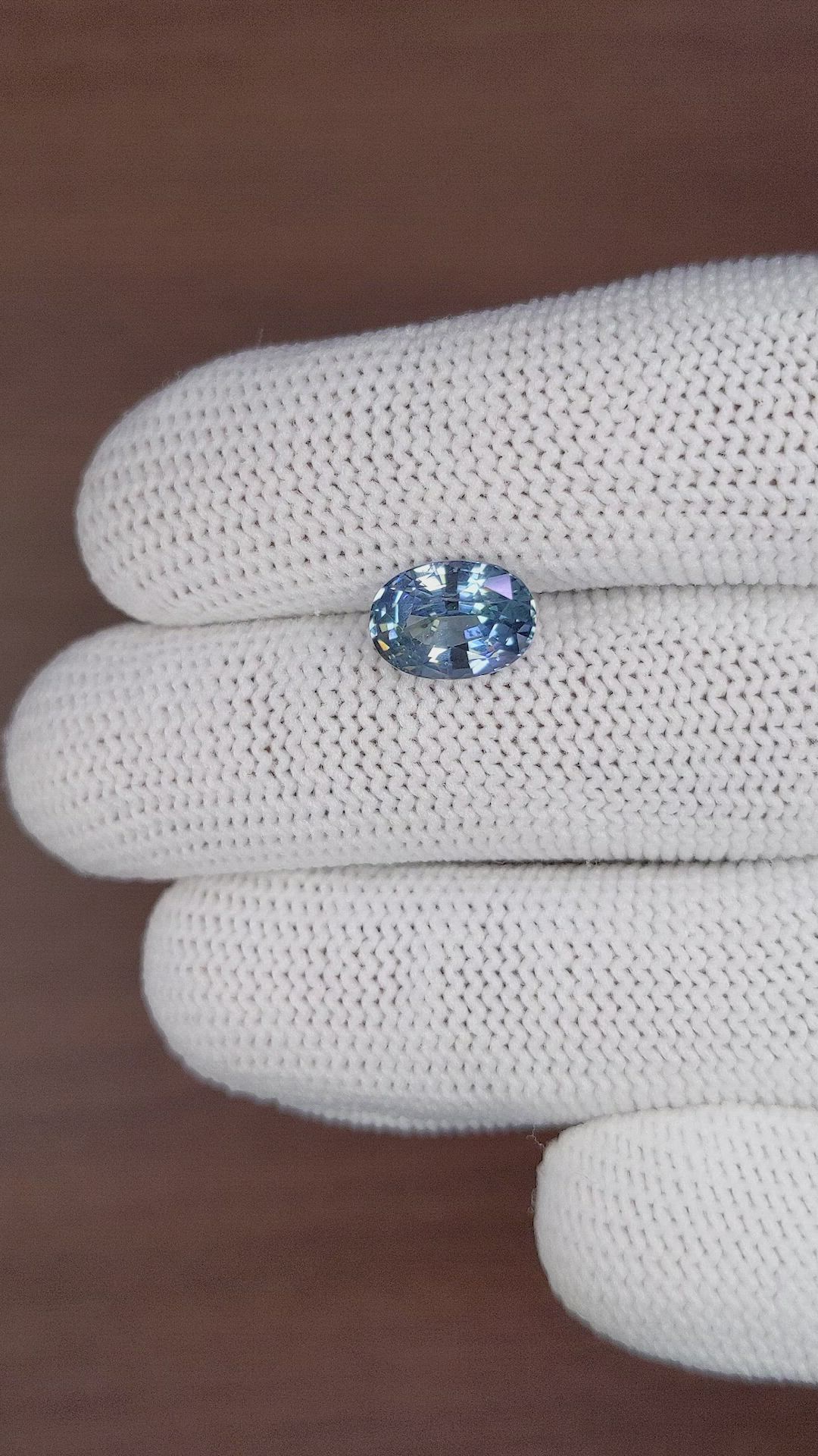 3.14 Ct. Greenish Blue Sapphire from Madagascar Size Video