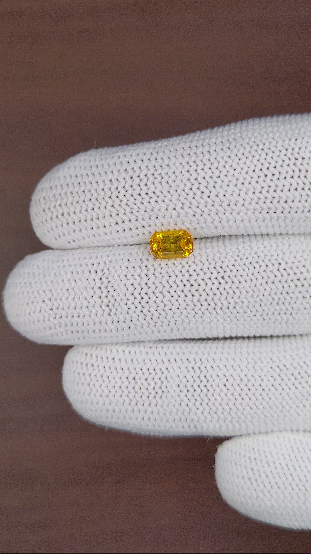 1.20 Ct. Orange Sapphire from Ceylon (Sri Lanka) Size Video