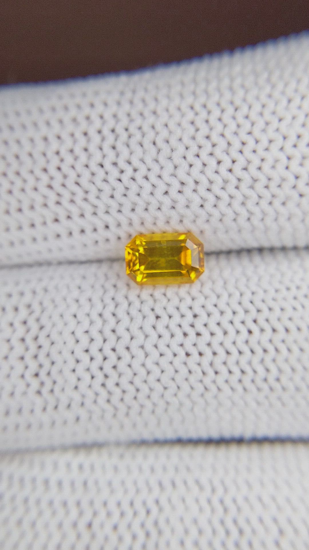 1.20 Ct. Orange Sapphire from Ceylon (Sri Lanka) Size Video