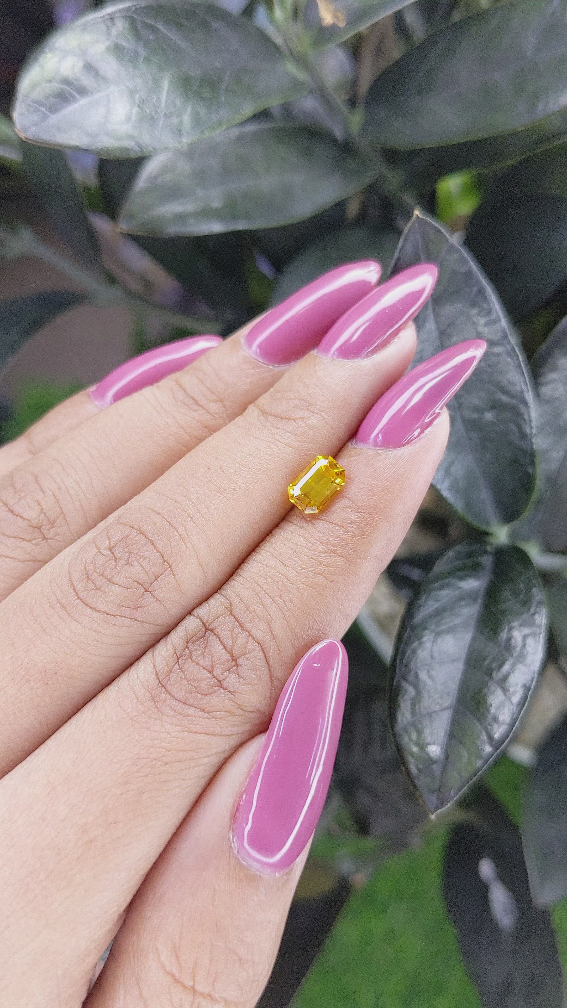 1.20 Ct. Orange Sapphire from Ceylon (Sri Lanka) Size Video