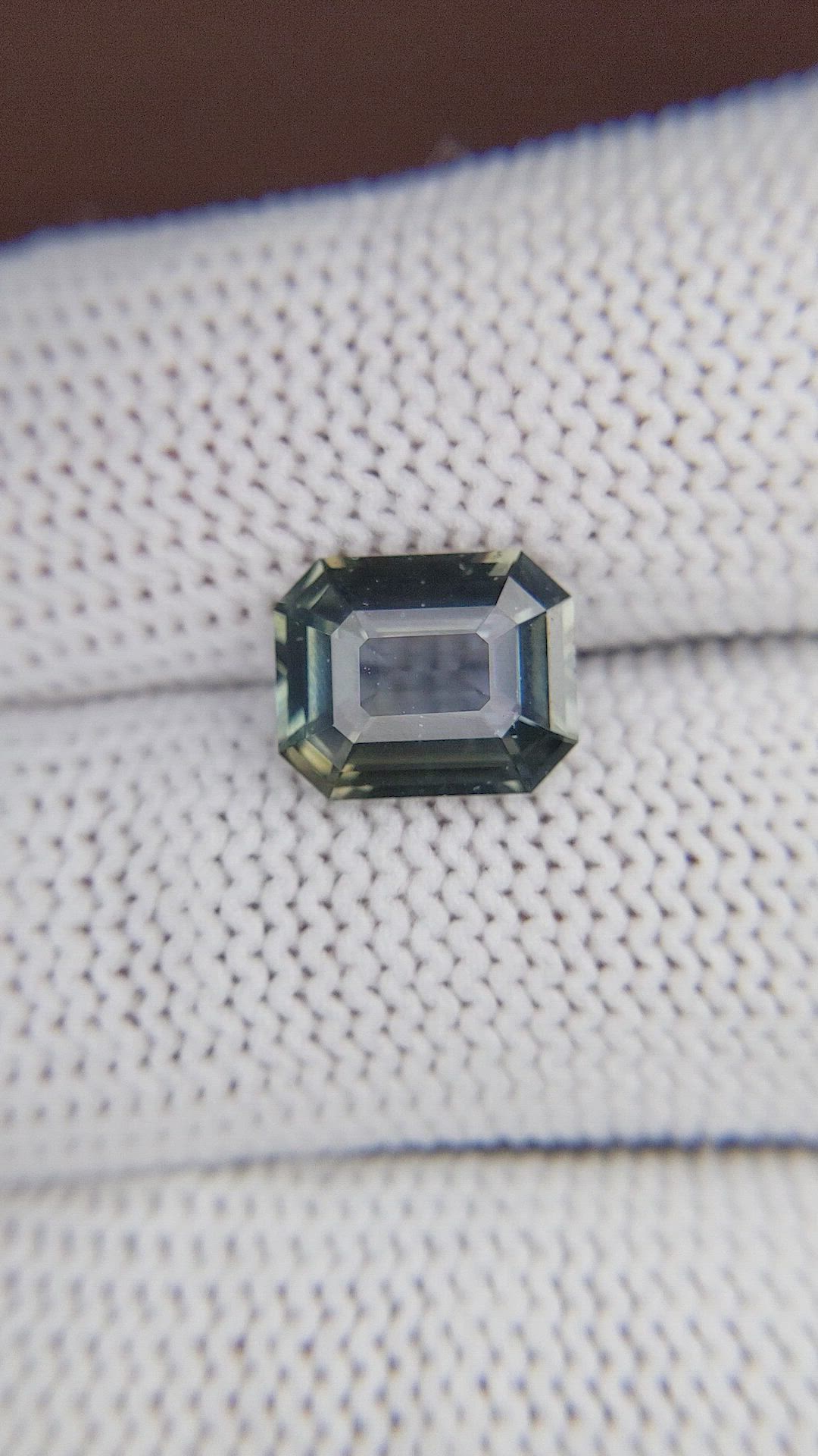 3.62 Ct. Bluish Green Sapphire from Madagascar Size Video
