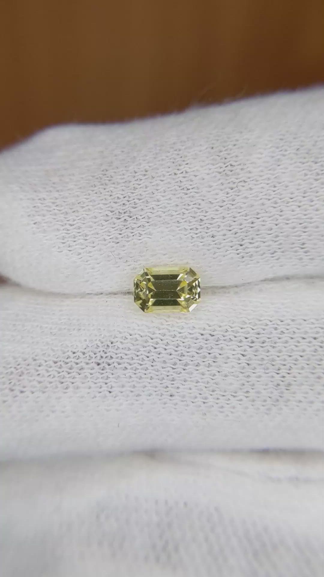 0.68 Ct. Yellow Sapphire from Ceylon (Sri Lanka) Size Video
