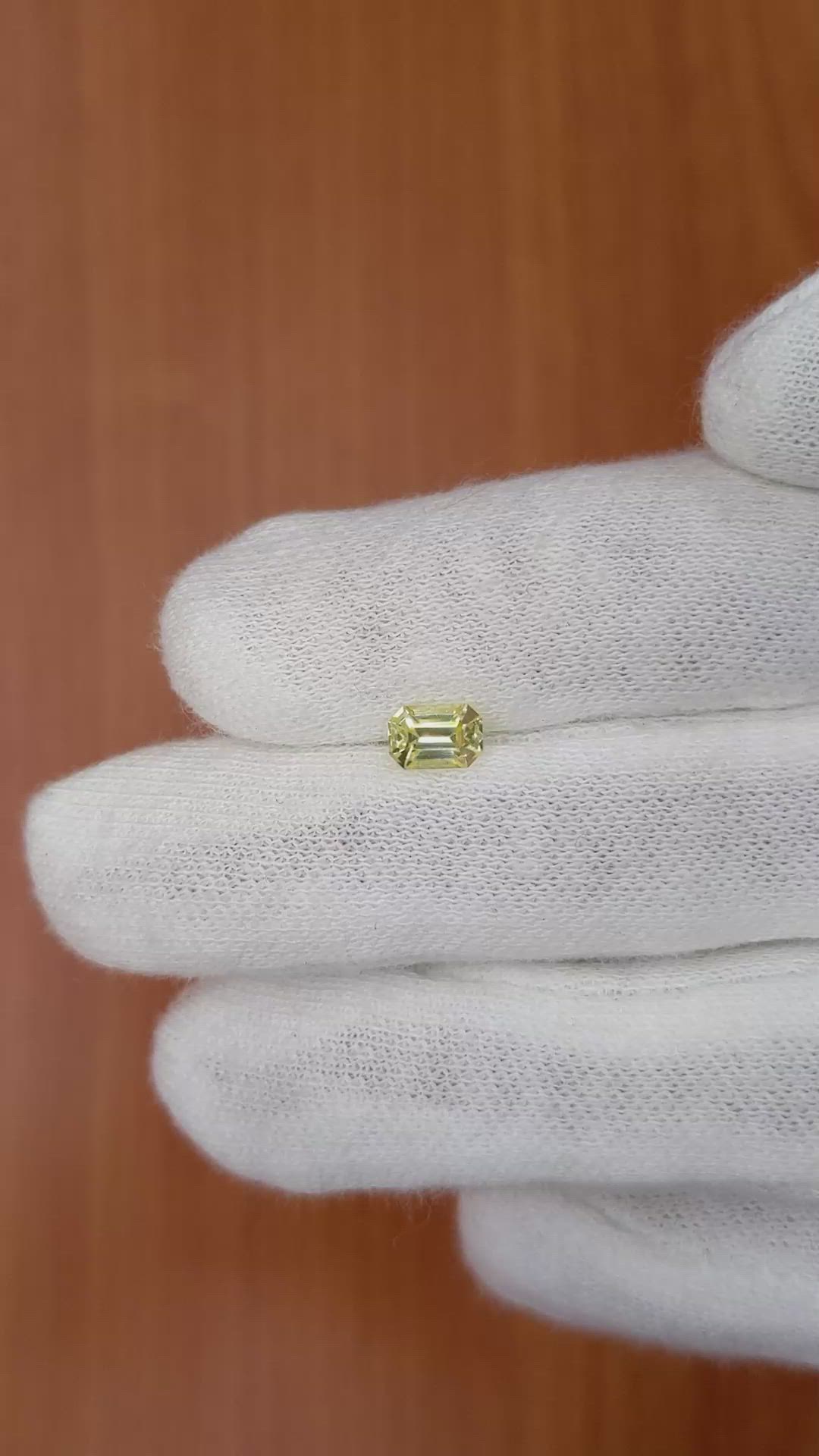0.68 Ct. Yellow Sapphire from Ceylon (Sri Lanka) Size Video