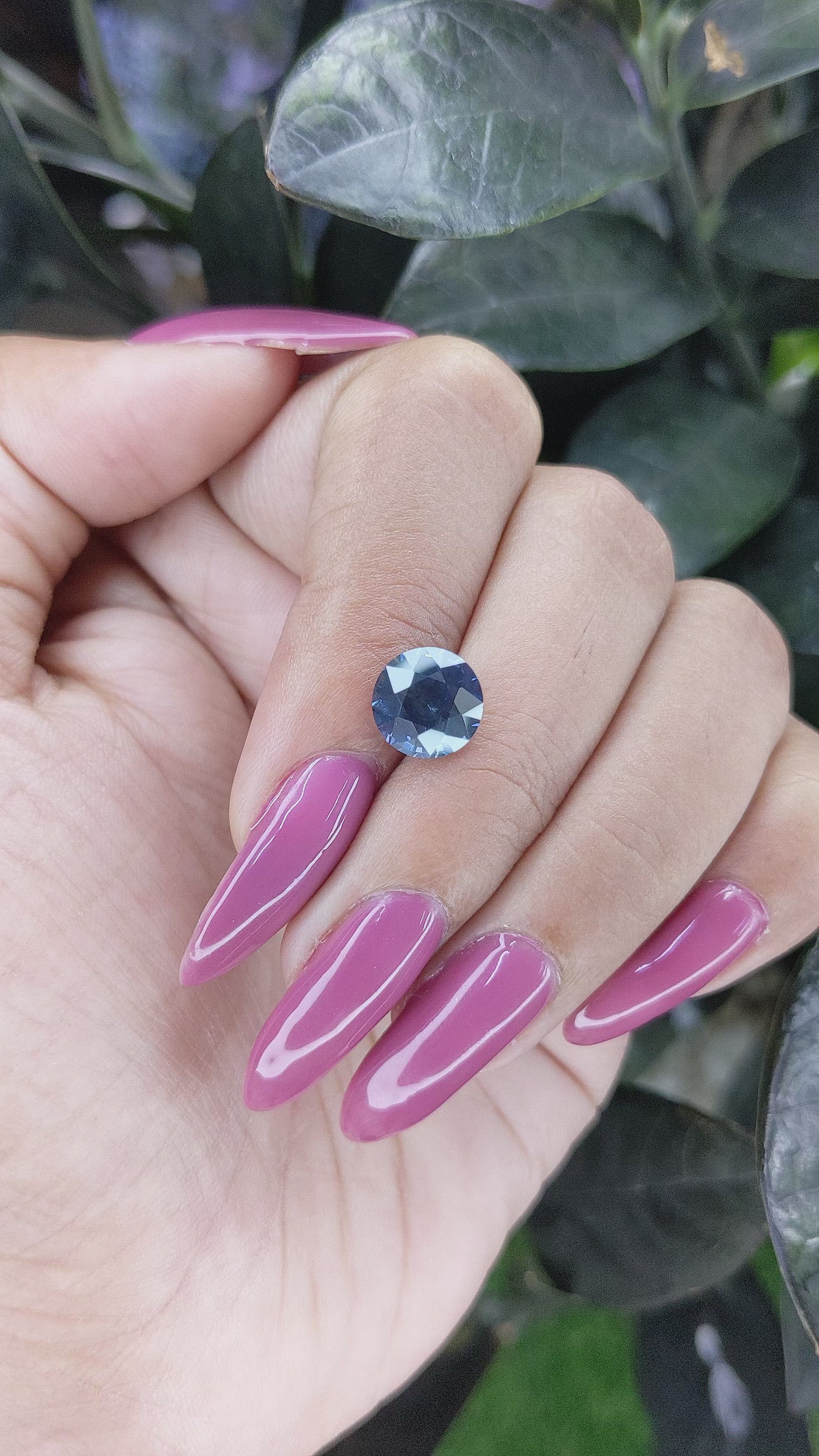 3.24 Ct. Violet Sapphire from Madagascar Size Video