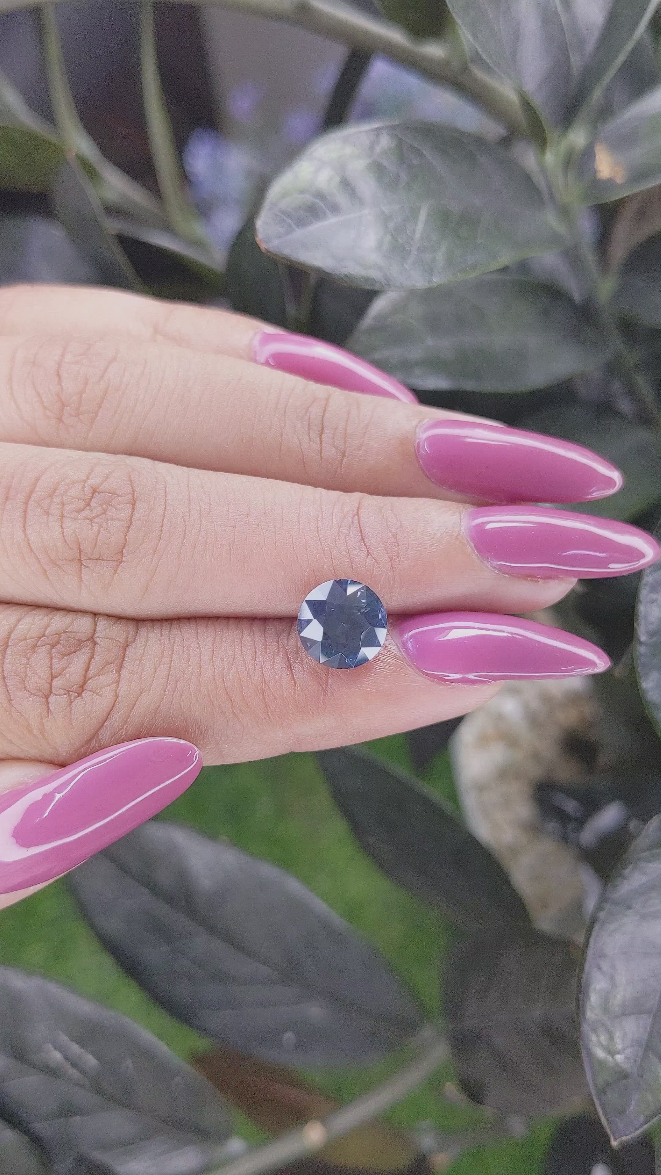 3.24 Ct. Violet Sapphire from Madagascar Size Video