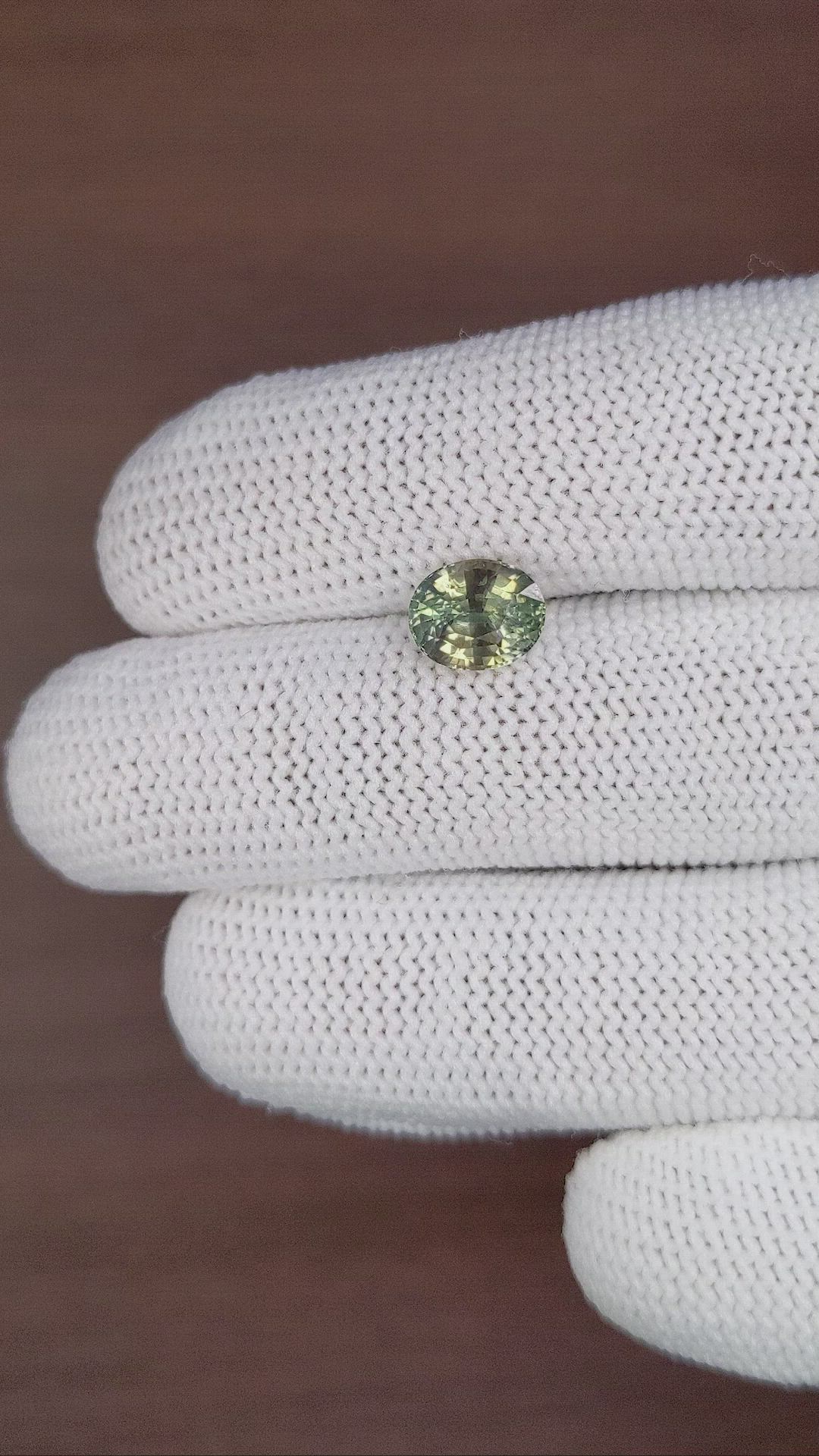 2.37 Ct. Yellowish Green Sapphire from Madagascar Size Video