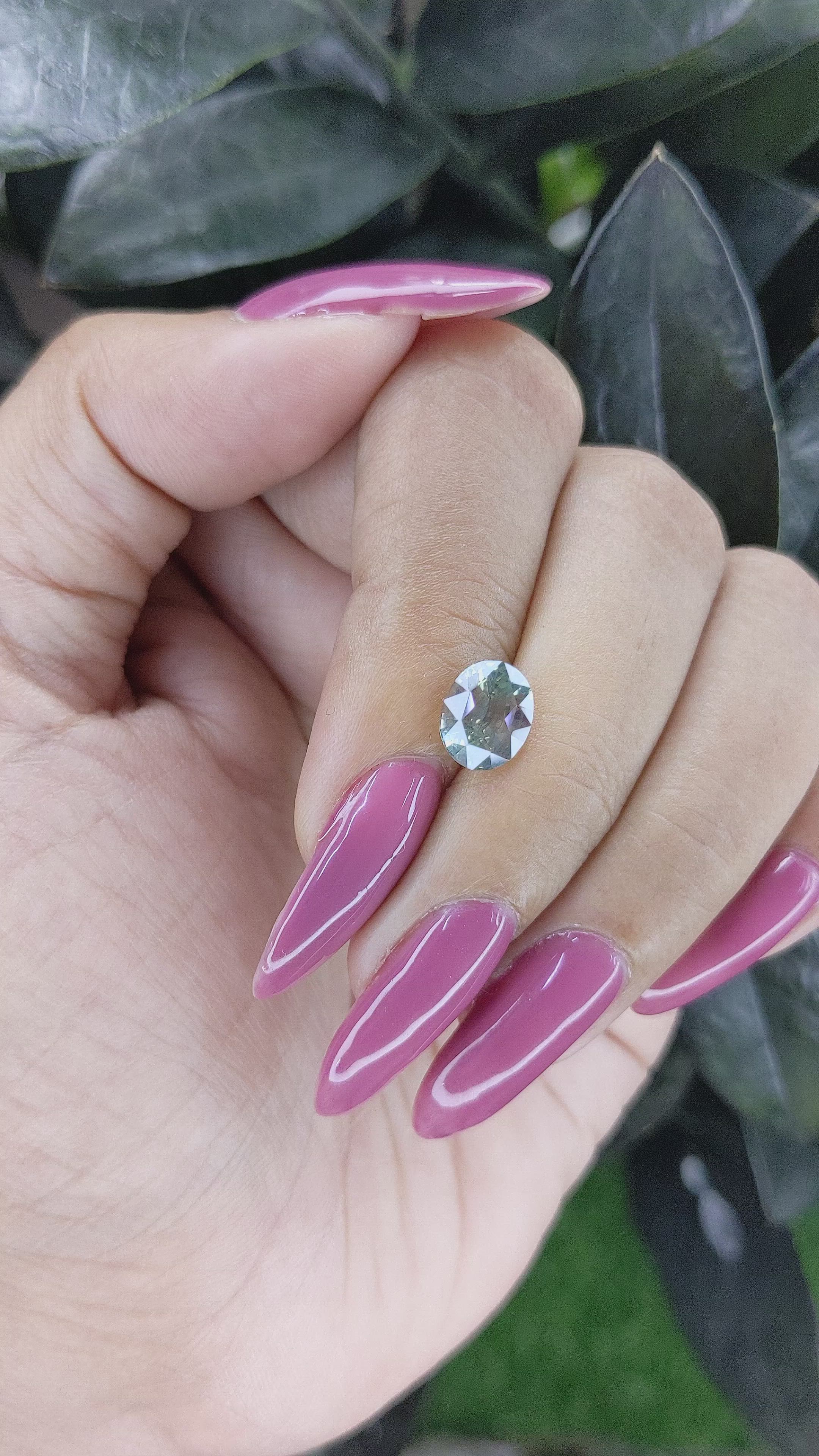 2.37 Ct. Yellowish Green Sapphire from Madagascar Size Video