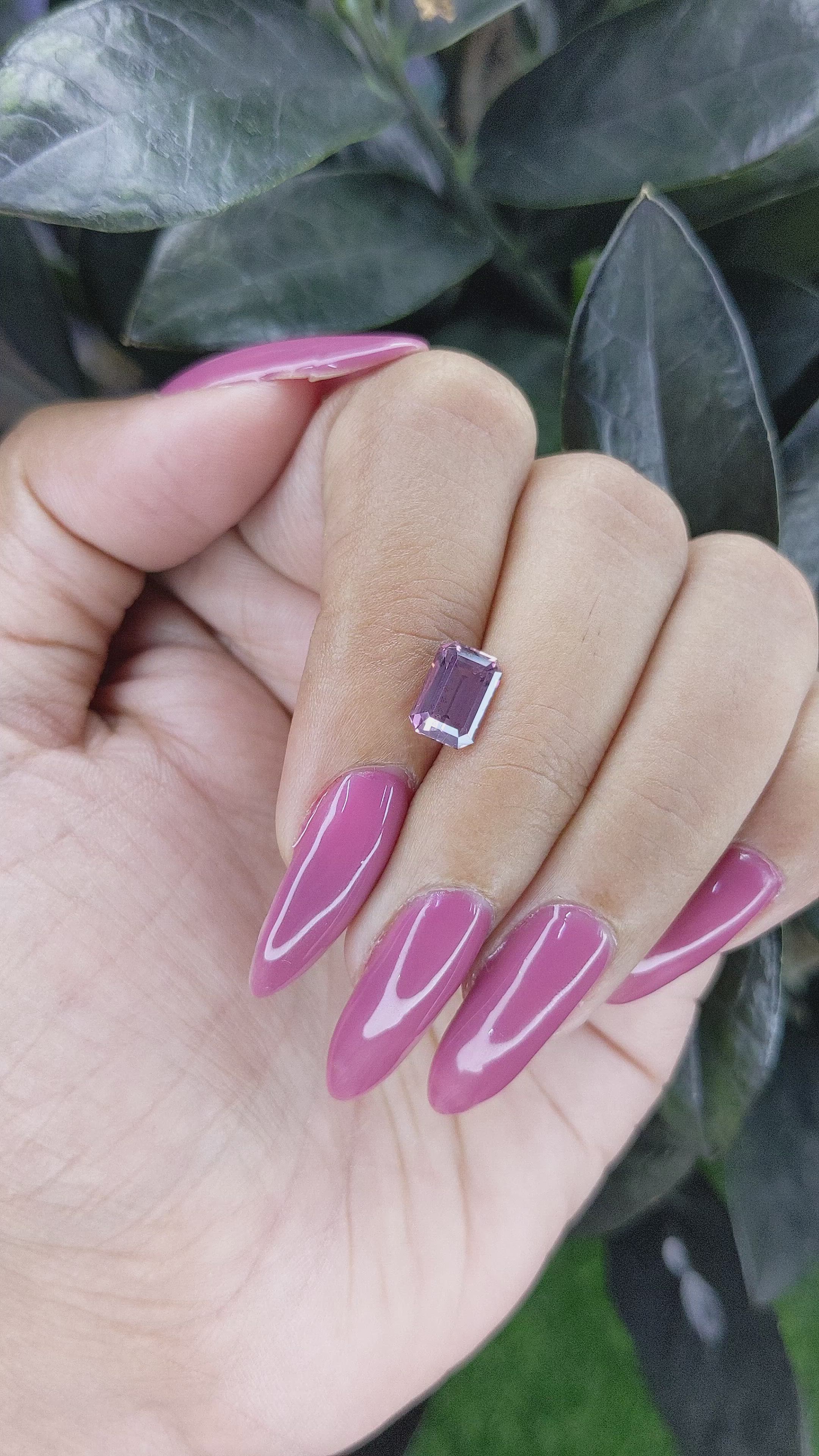 2.09 Ct. Purplish Pink Sapphire from Ceylon (Sri Lanka) Size Video