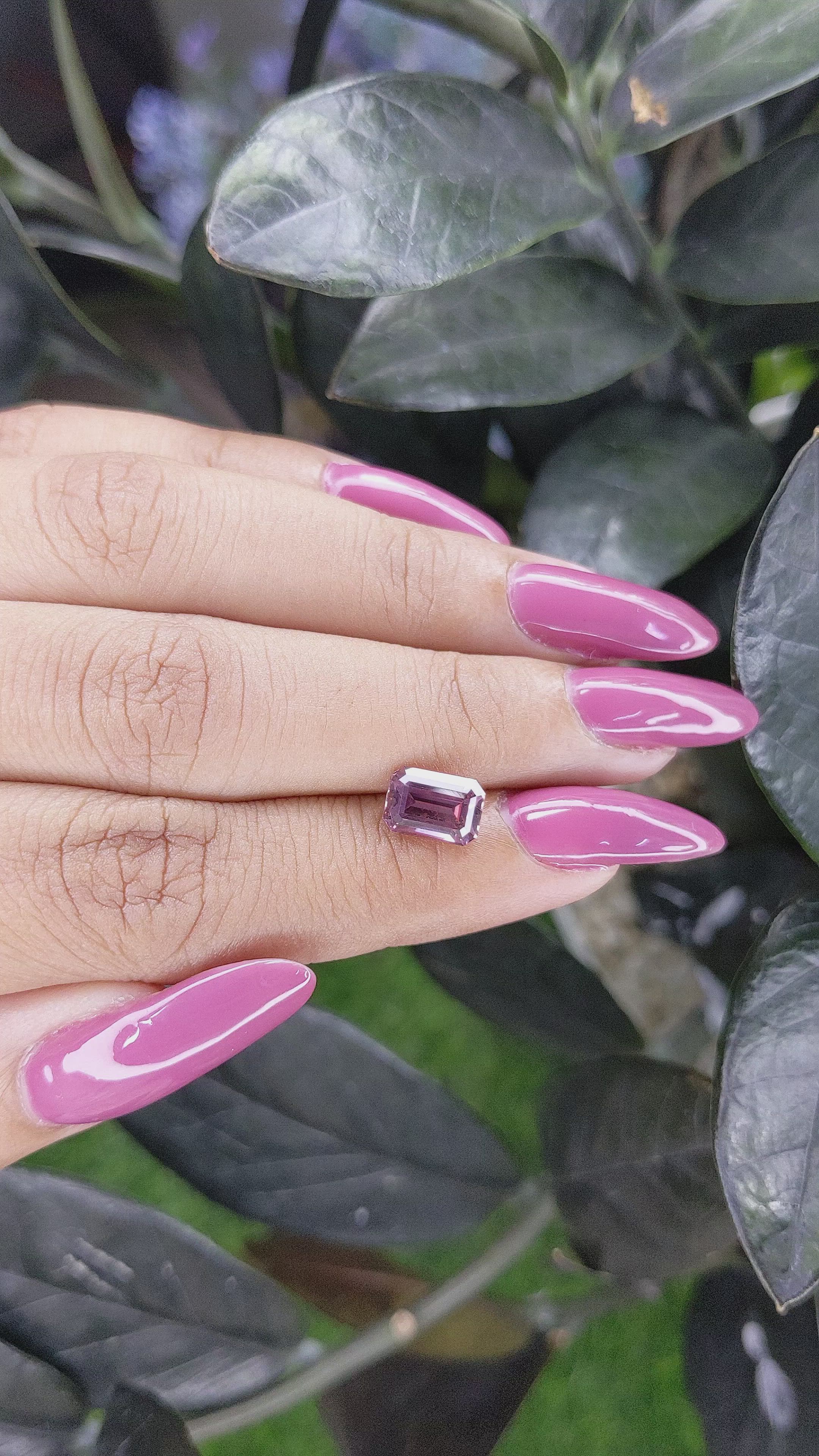 2.09 Ct. Purplish Pink Sapphire from Ceylon (Sri Lanka) Size Video