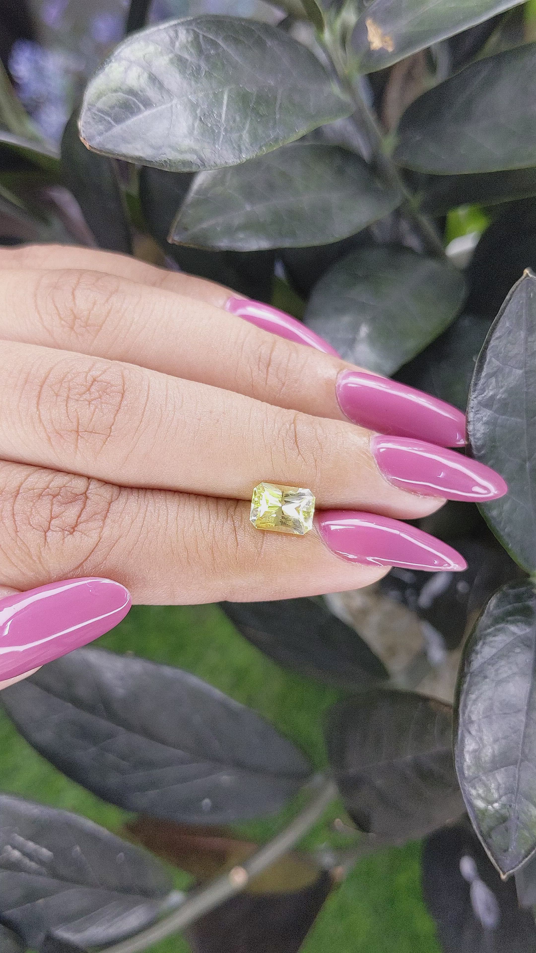 1.73 Ct. Yellow Sapphire from Ceylon (Sri Lanka) Size Video