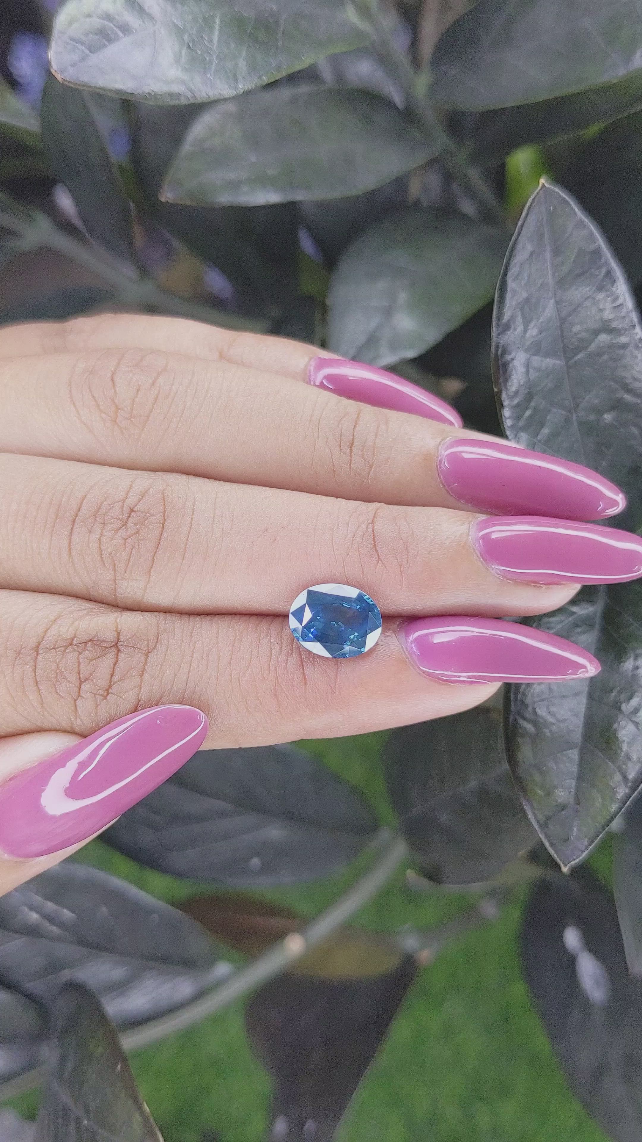 2.64 Ct. Blue Sapphire from Madagascar Size Video