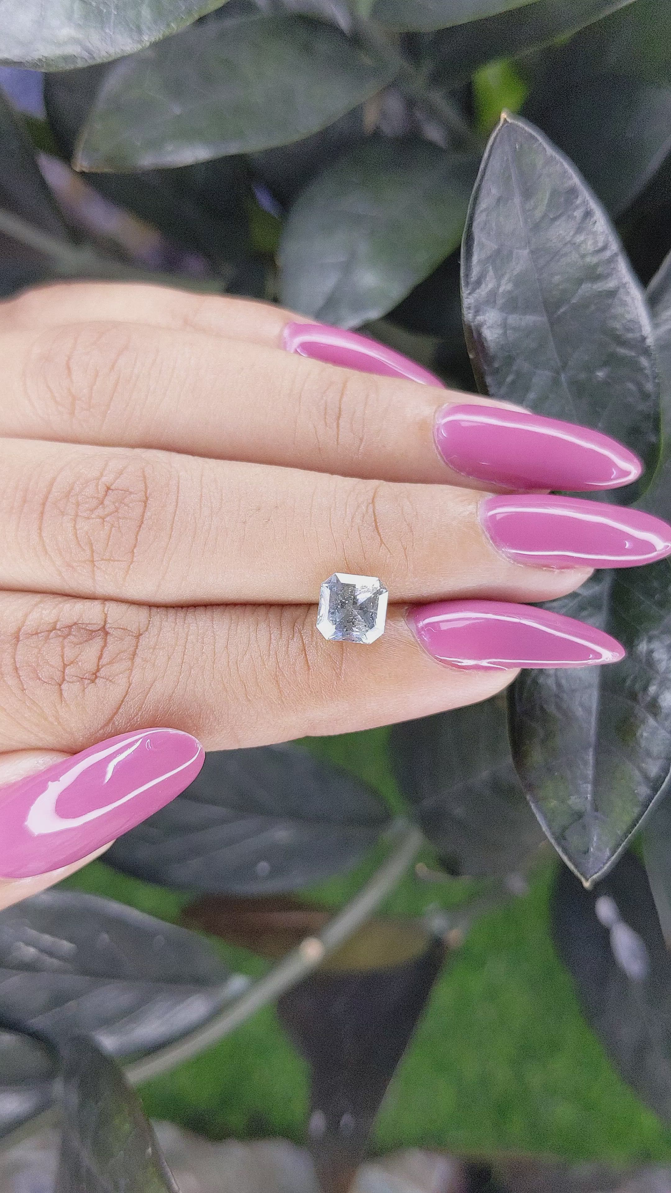 2.04 Ct. Bluish Green Sapphire from Ceylon (Sri Lanka) Size Video