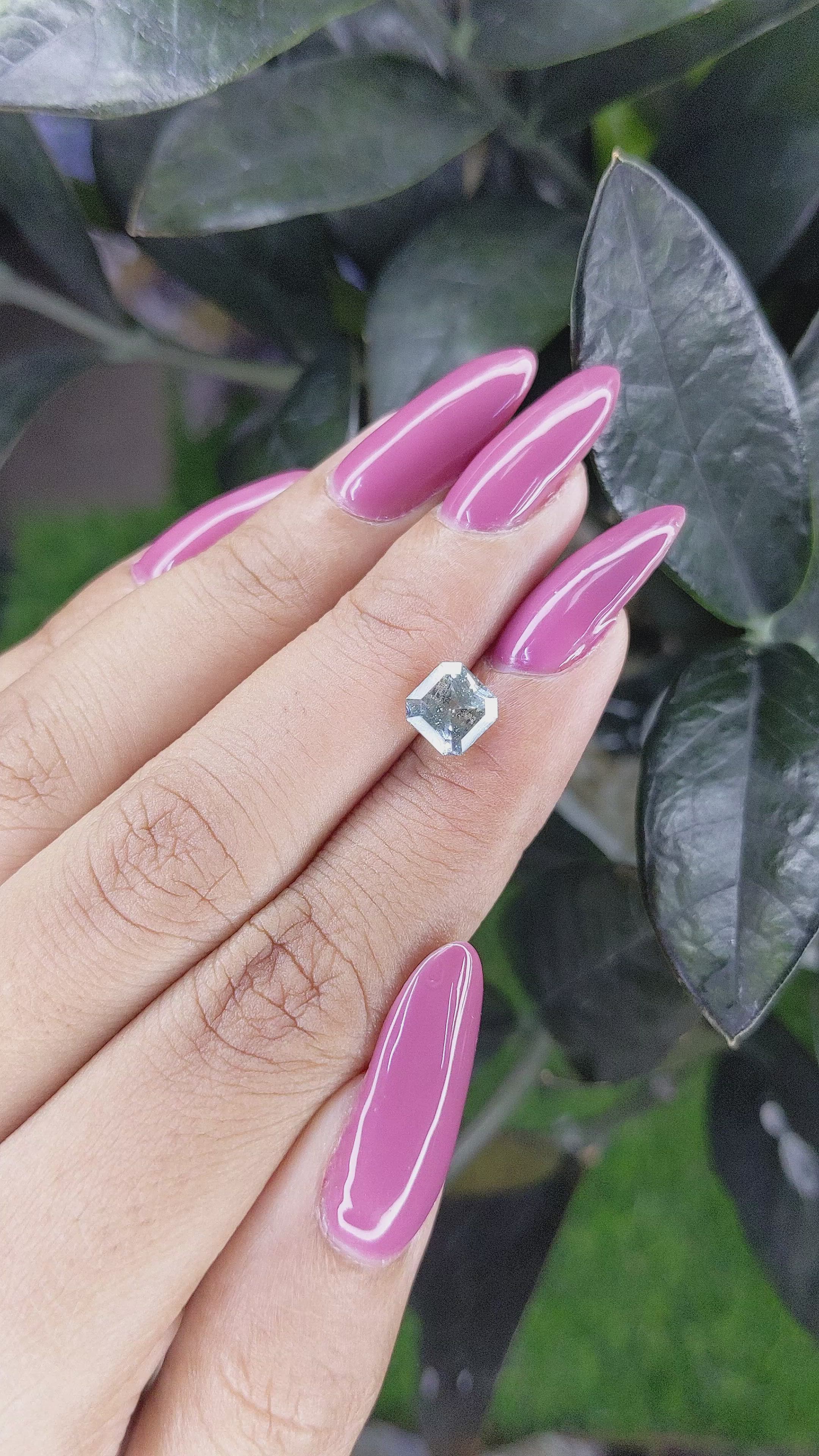 2.04 Ct. Bluish Green Sapphire from Ceylon (Sri Lanka) Size Video