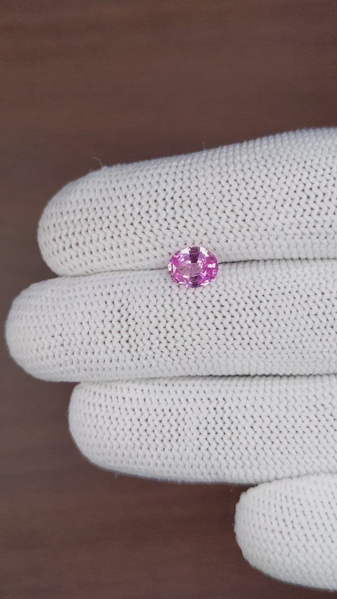 1.12 Ct. Pink Sapphire from Ceylon (Sri Lanka) Size Video