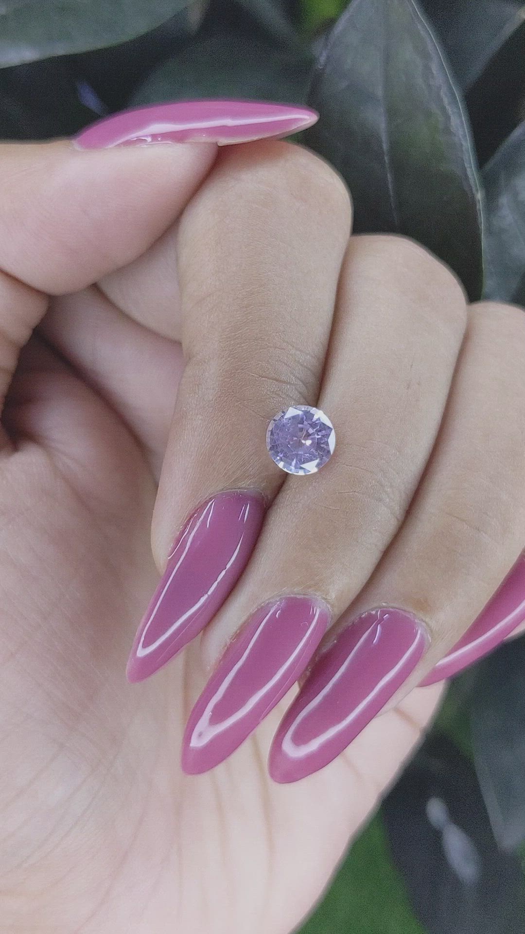 1.30 Ct. Purple Sapphire from Ceylon (Sri Lanka) Size Video