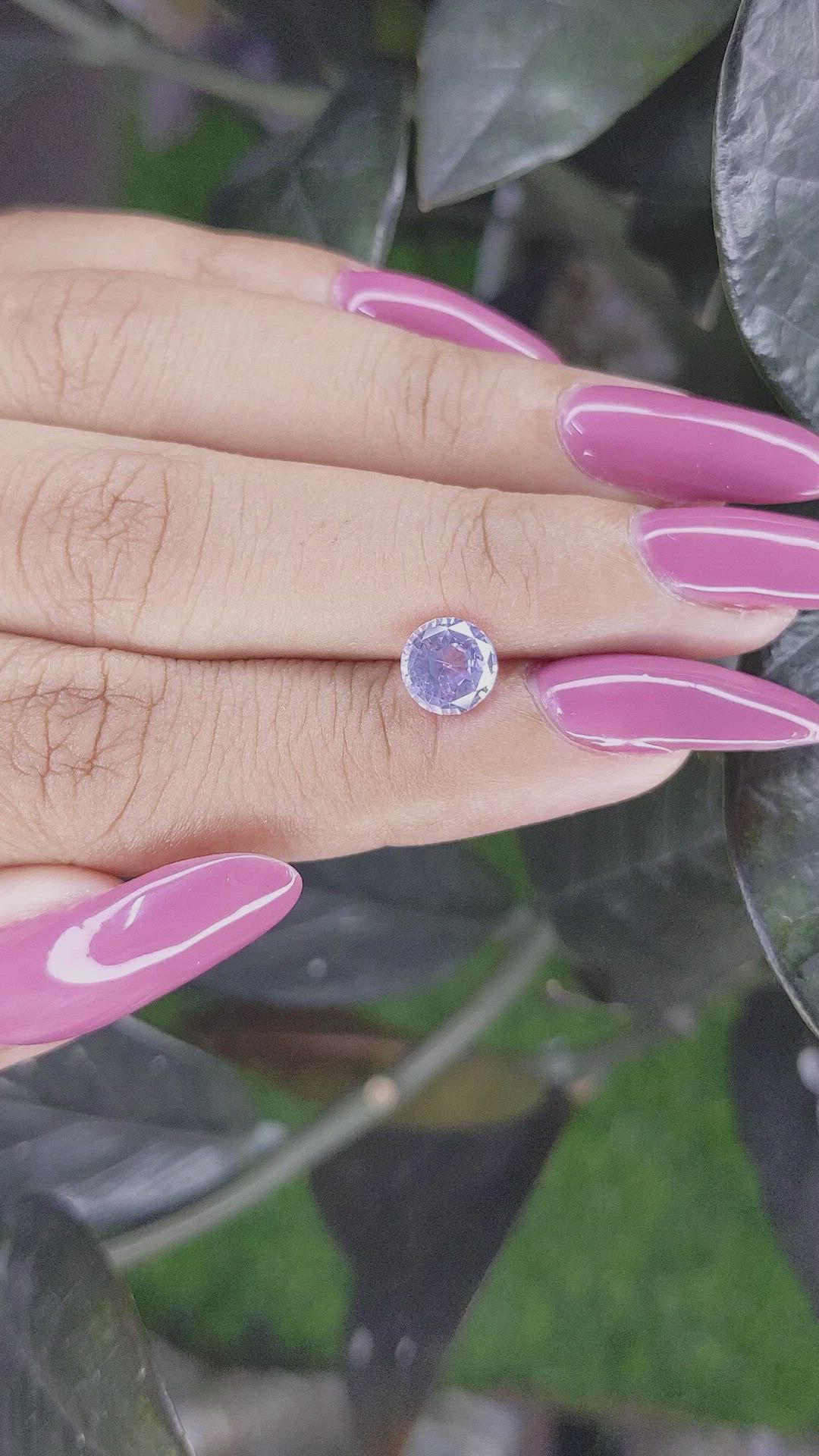1.30 Ct. Purple Sapphire from Ceylon (Sri Lanka) Size Video