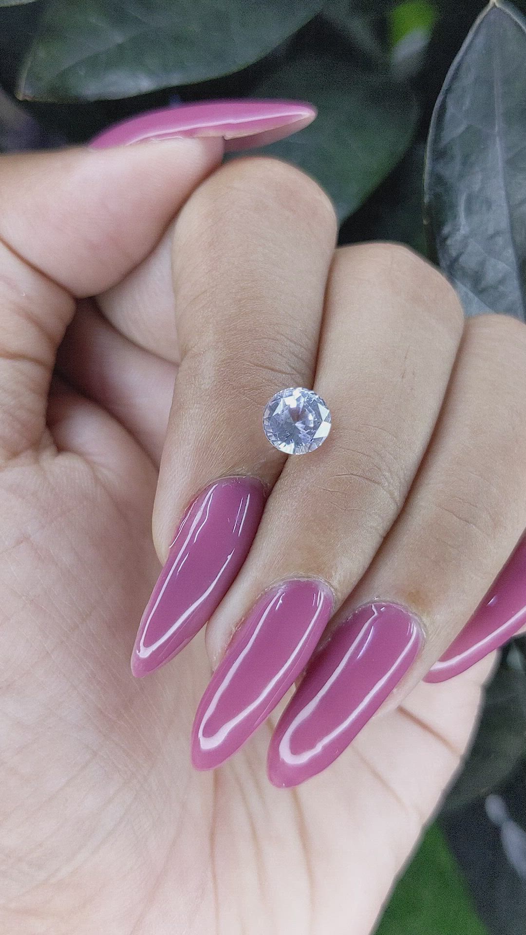 1.64 Ct. White Sapphire from Ceylon (Sri Lanka) Size Video