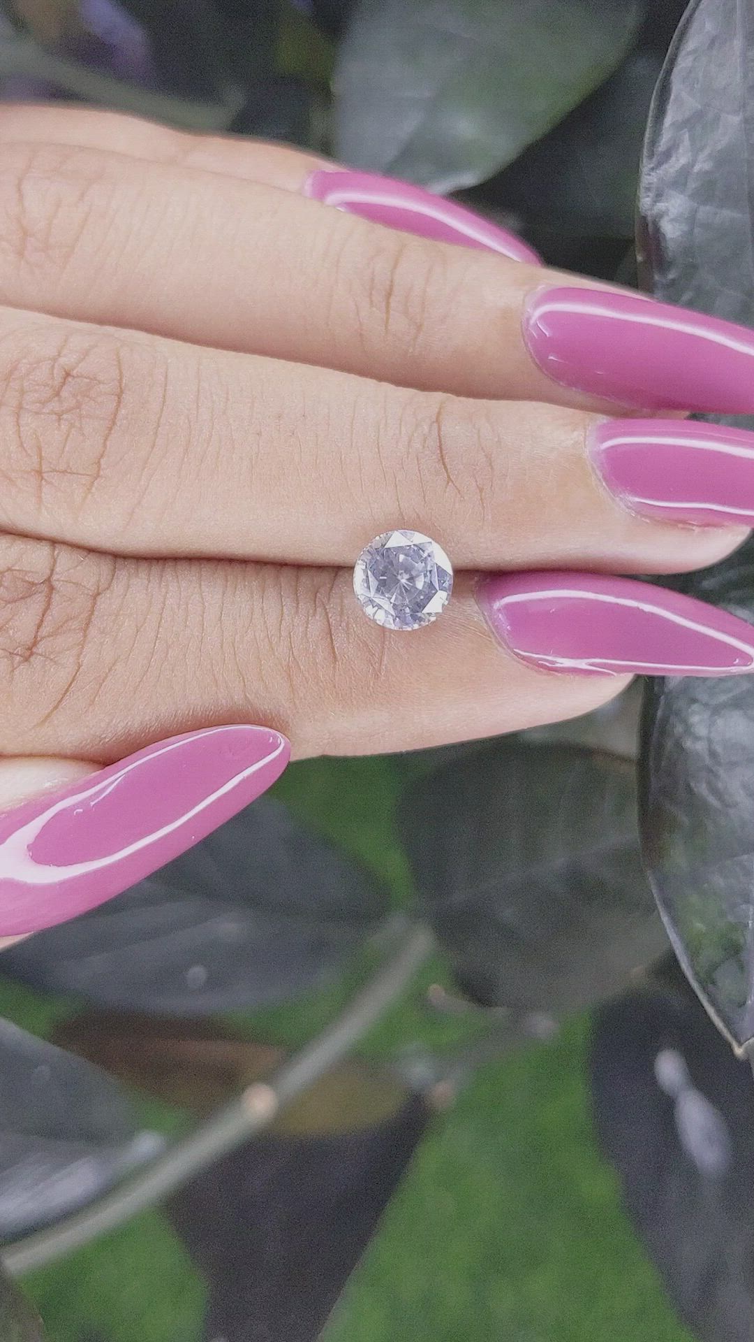 1.64 Ct. White Sapphire from Ceylon (Sri Lanka) Size Video