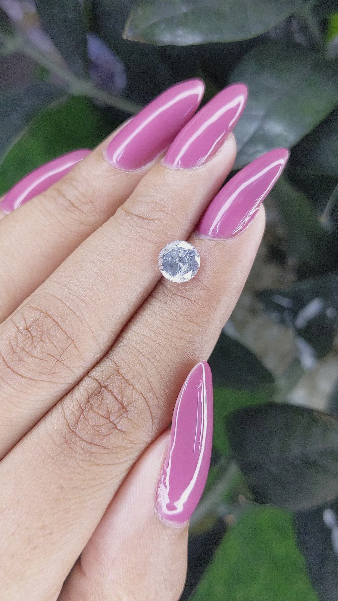 1.64 Ct. White Sapphire from Ceylon (Sri Lanka) Size Video