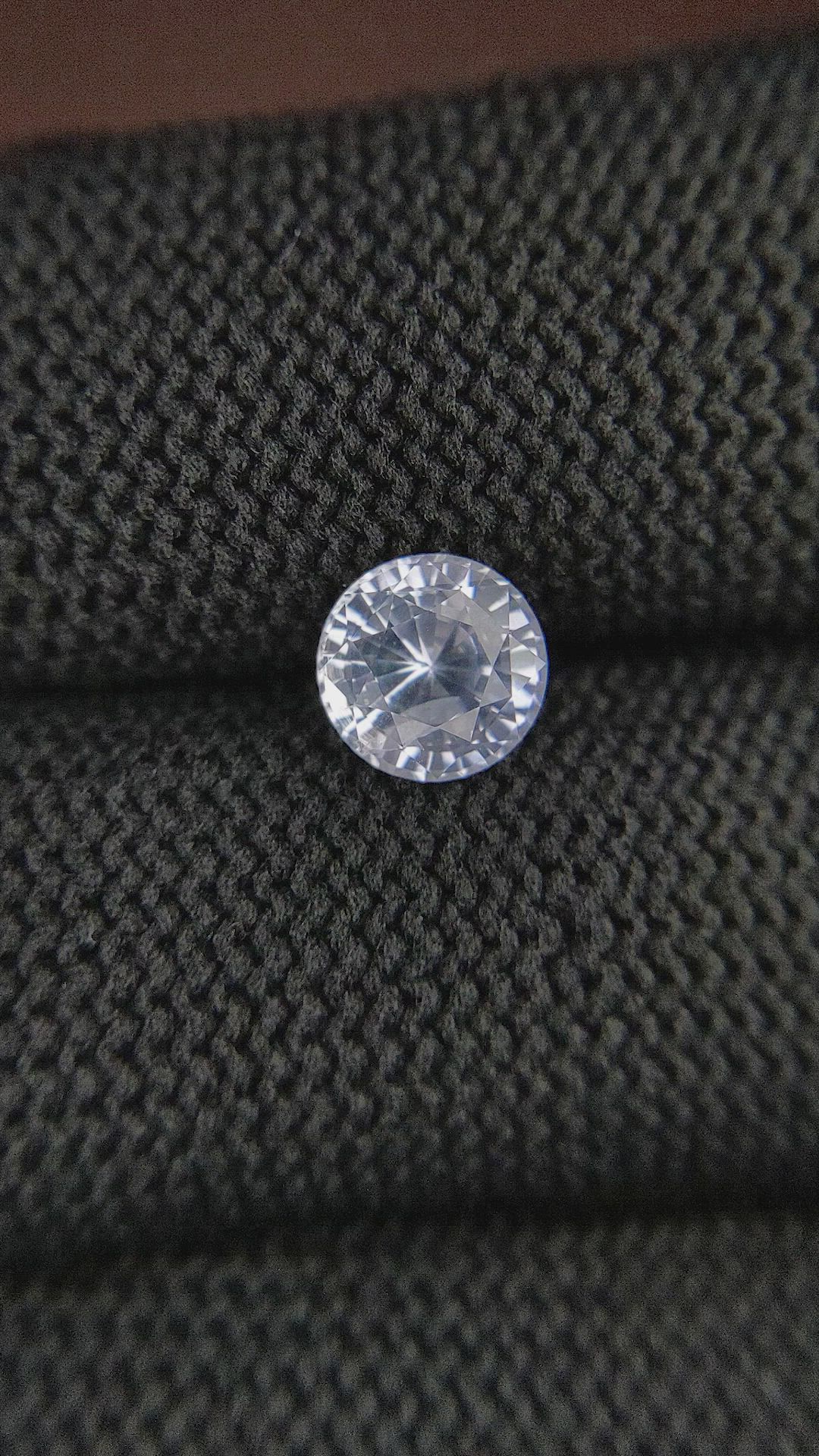1.64 Ct. White Sapphire from Ceylon (Sri Lanka) Size Video