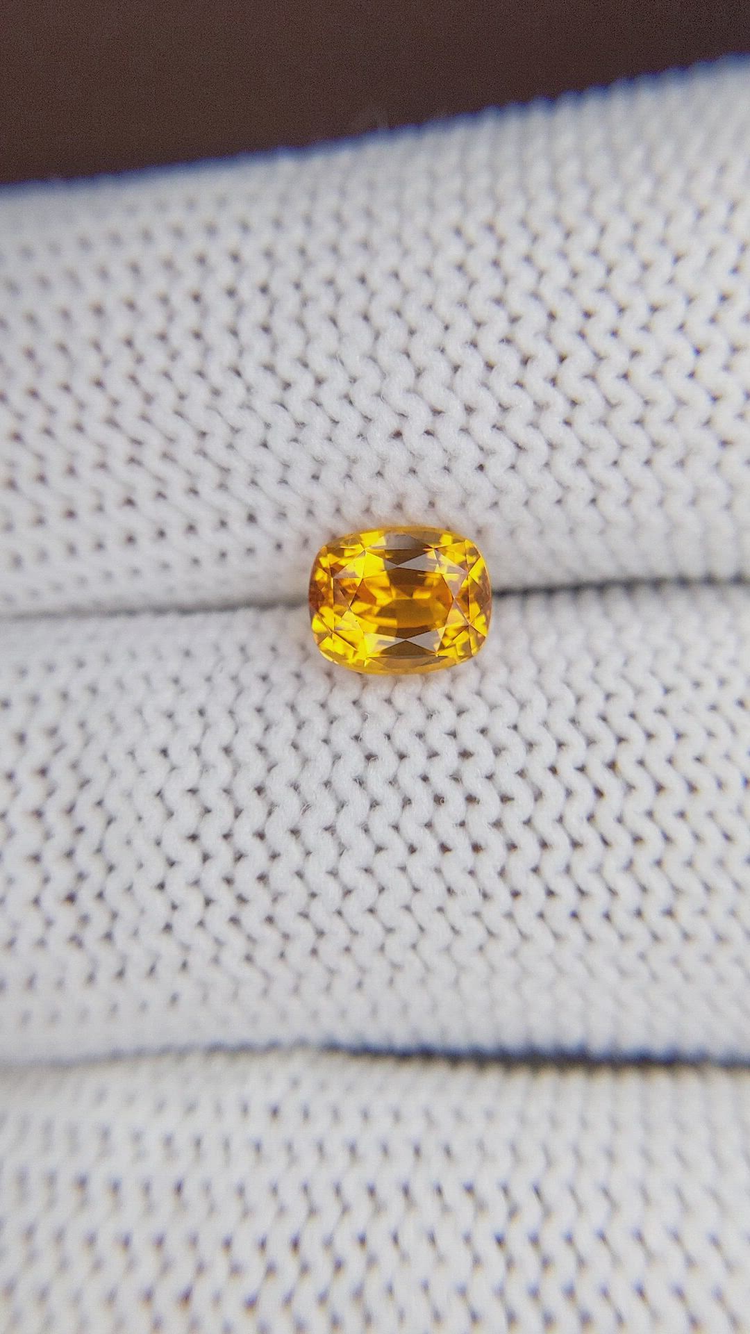 1.55 Ct. Orange Sapphire from Ceylon (Sri Lanka) Size Video