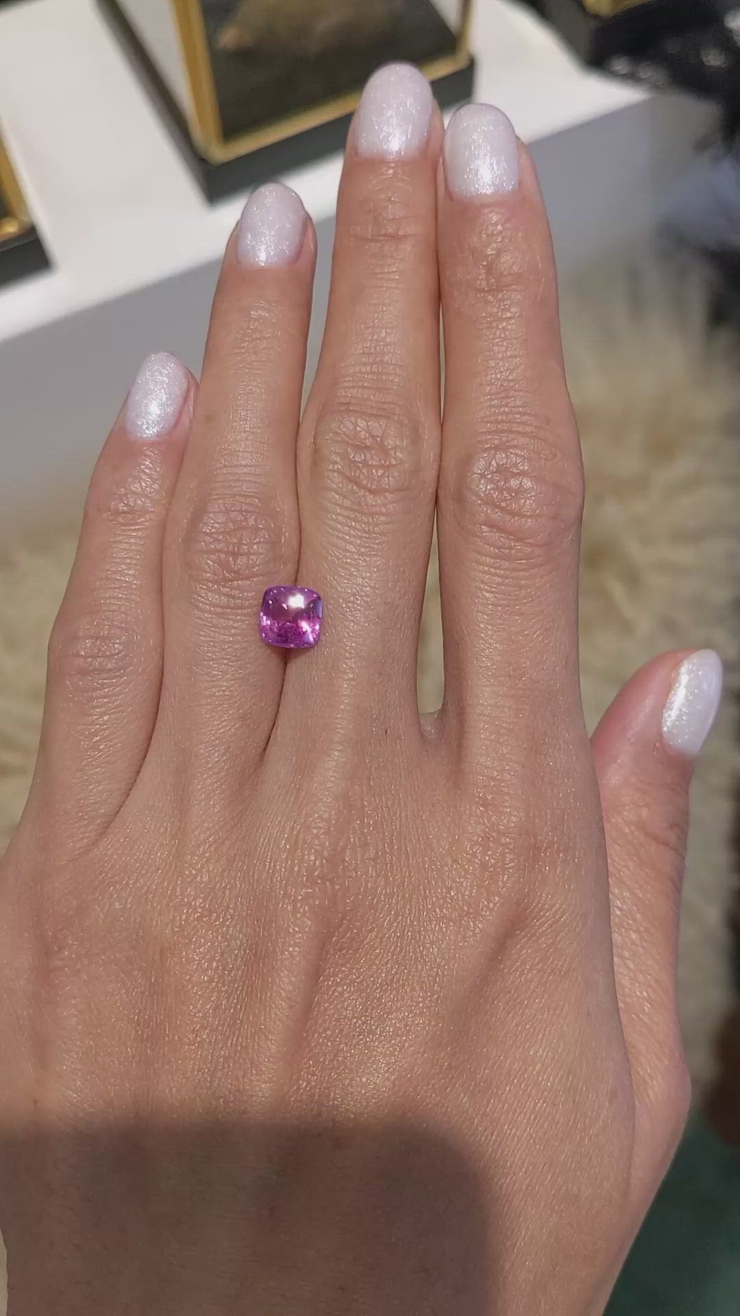 2.04 Ct. Pink Sapphire from Ceylon (Sri Lanka) Size Video