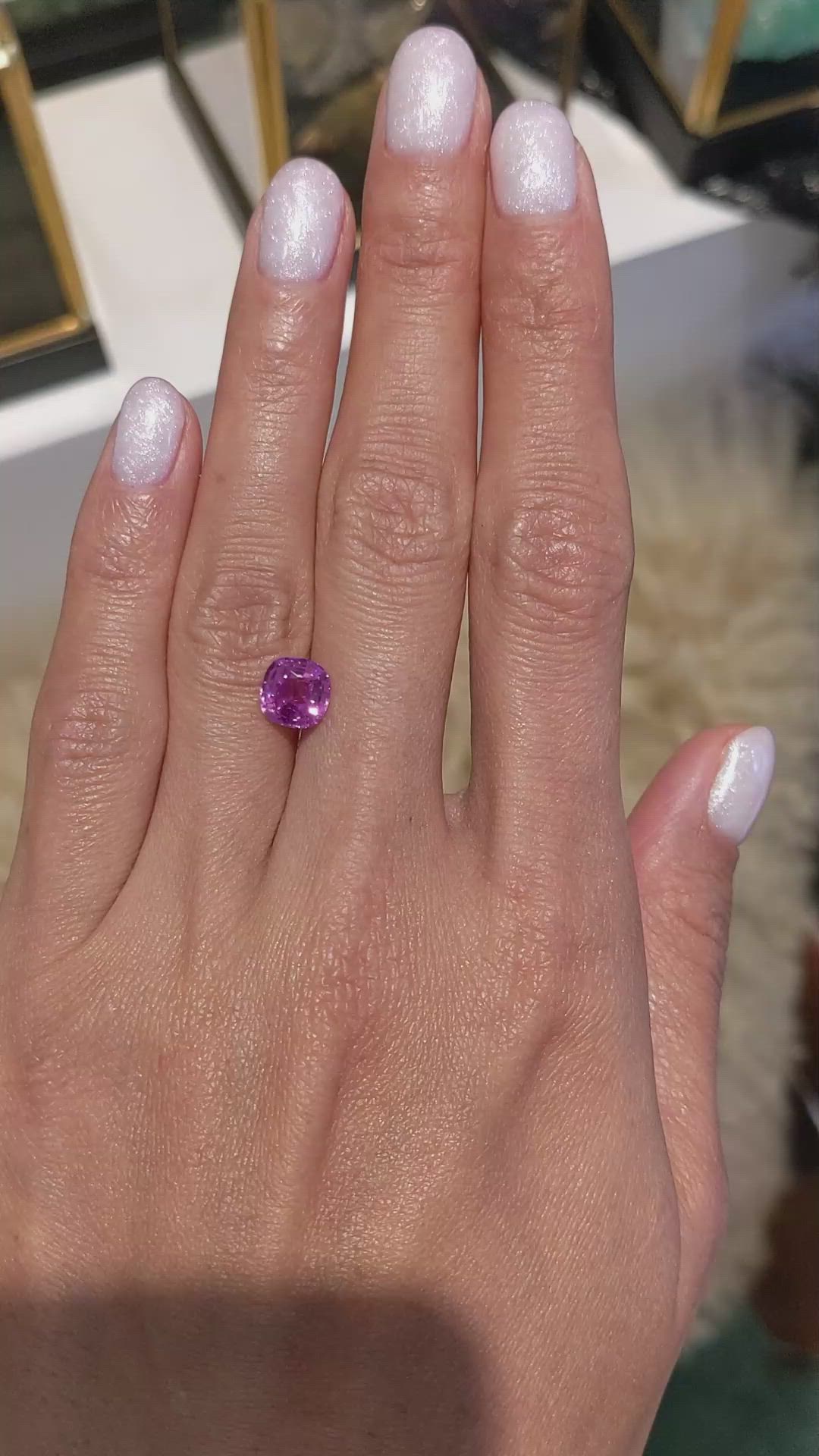 2.05 Ct. Pink Sapphire from Ceylon (Sri Lanka) Size Video