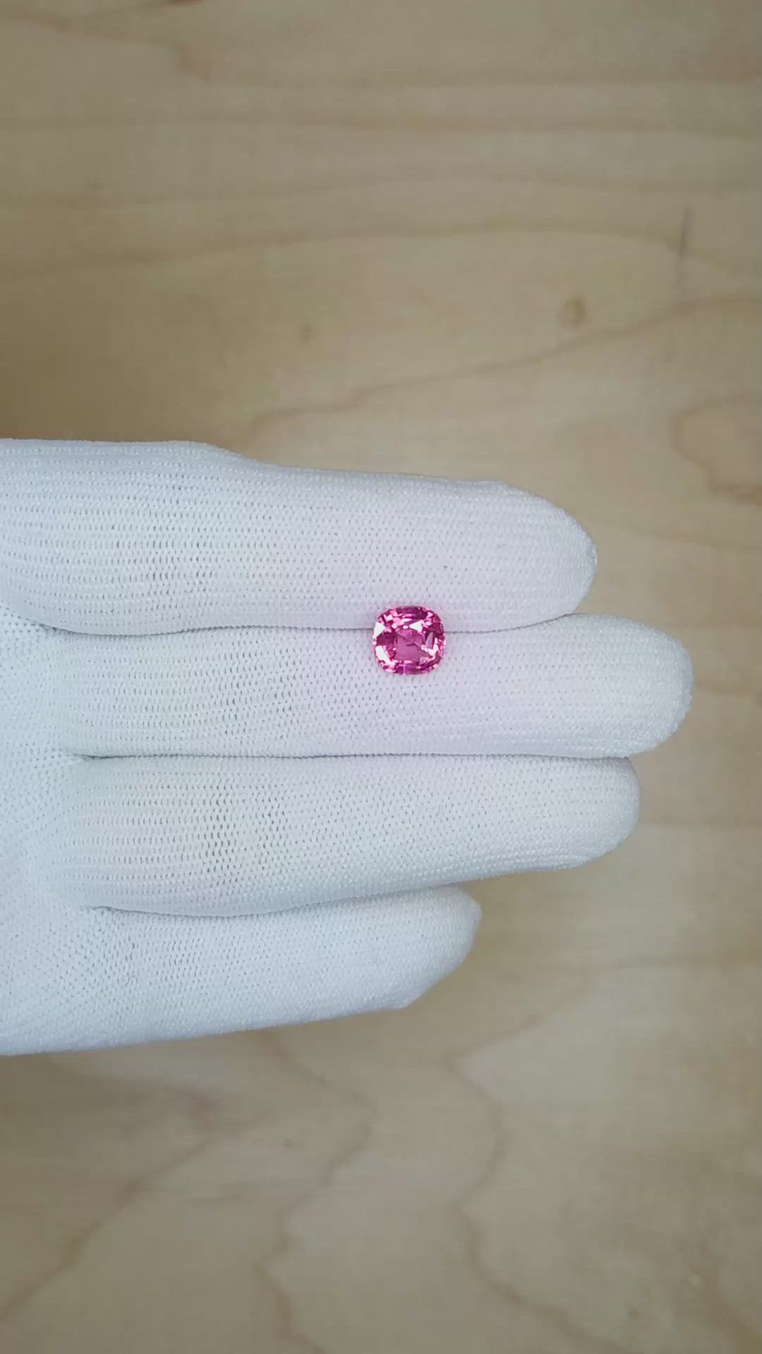 2.05 Ct. Pink Sapphire from Ceylon (Sri Lanka) Size Video