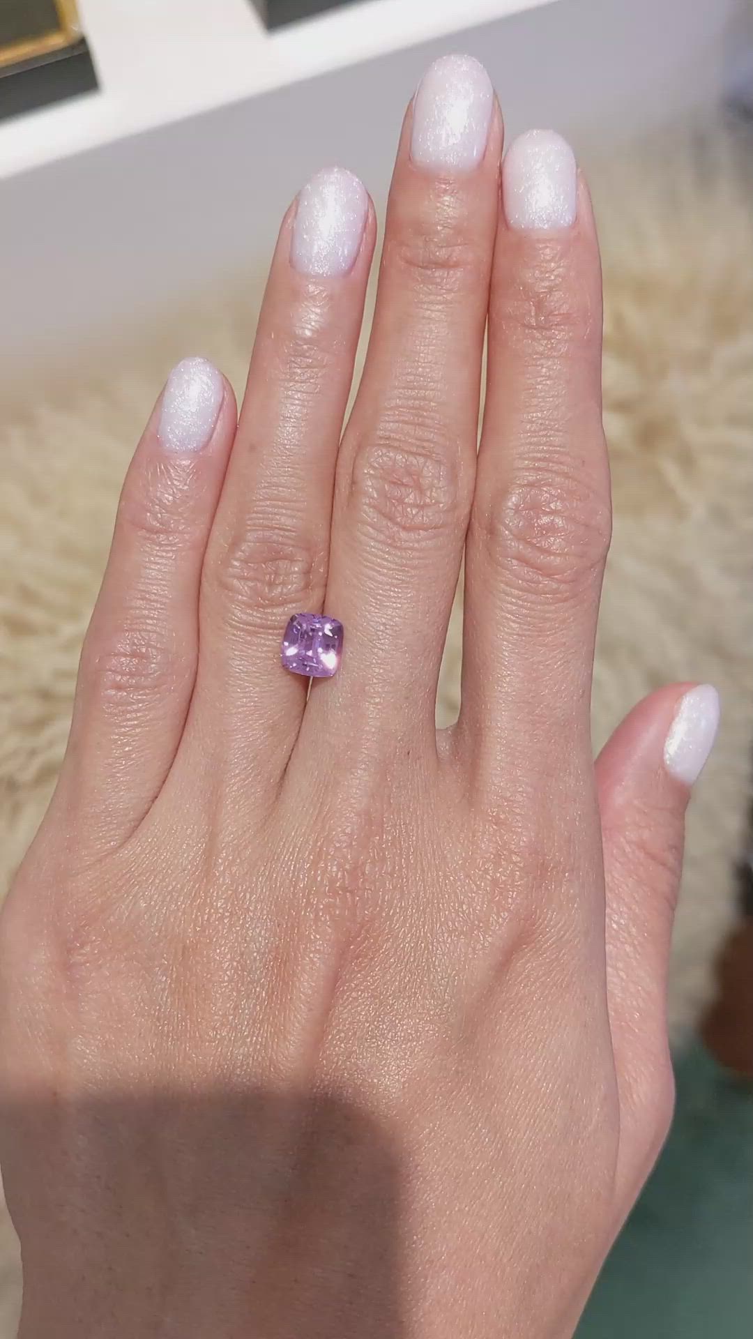 2.07 Ct. Pink Sapphire from Ceylon (Sri Lanka) Size Video