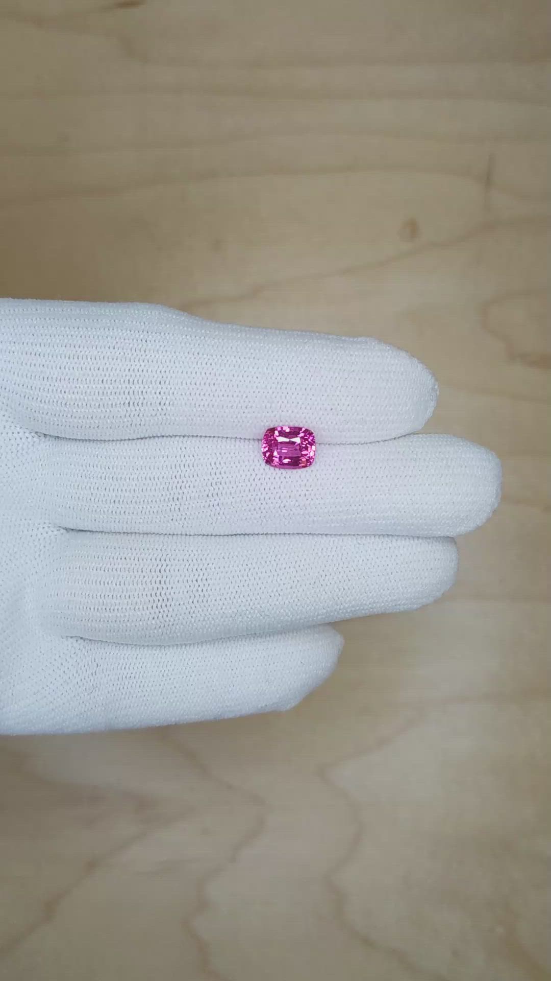 2.14 Ct. Purplish Pink Sapphire from Ceylon (Sri Lanka) Size Video