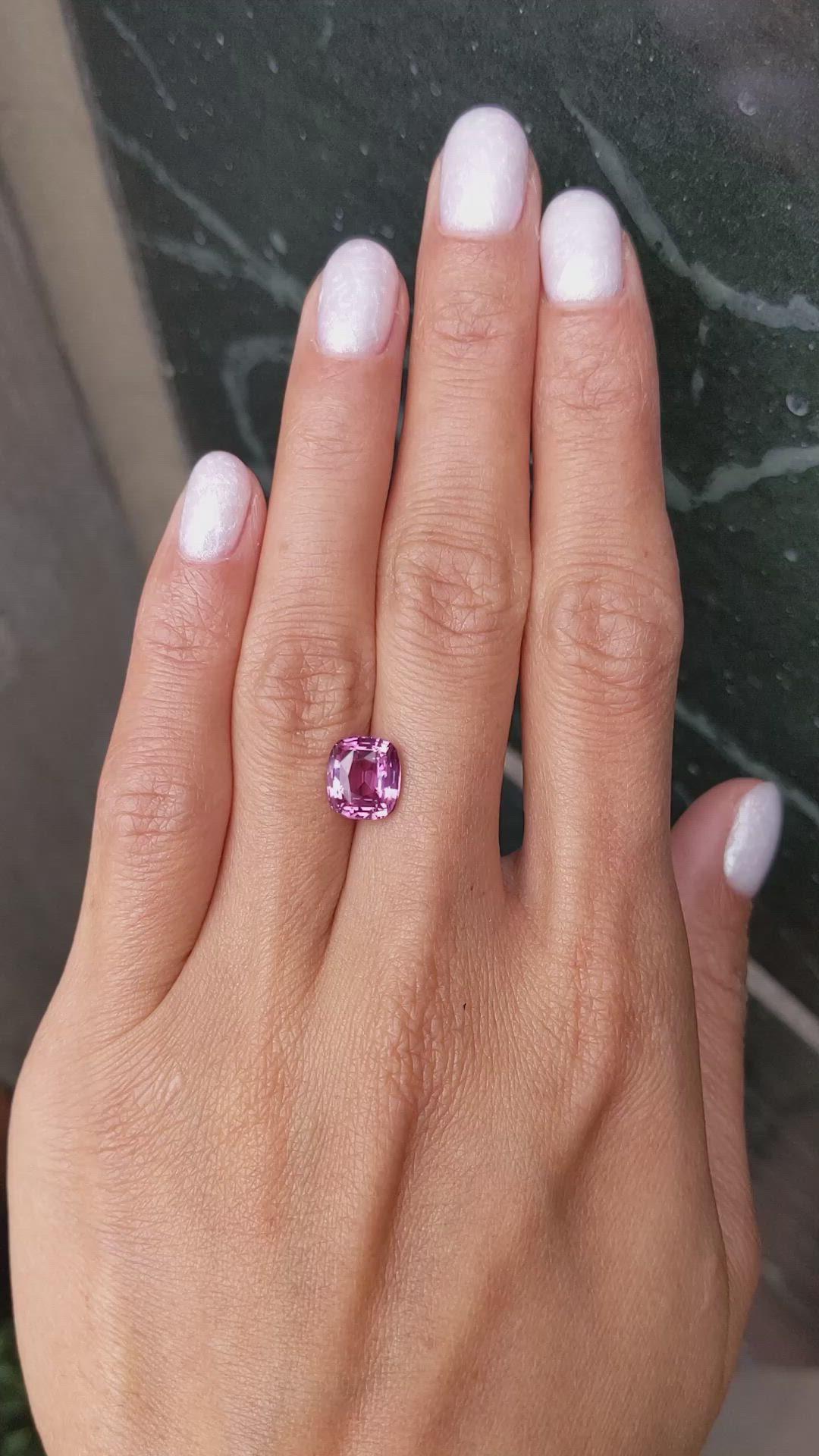 3.02 Ct. Purplish Pink Sapphire from Ceylon (Sri Lanka) Size Video