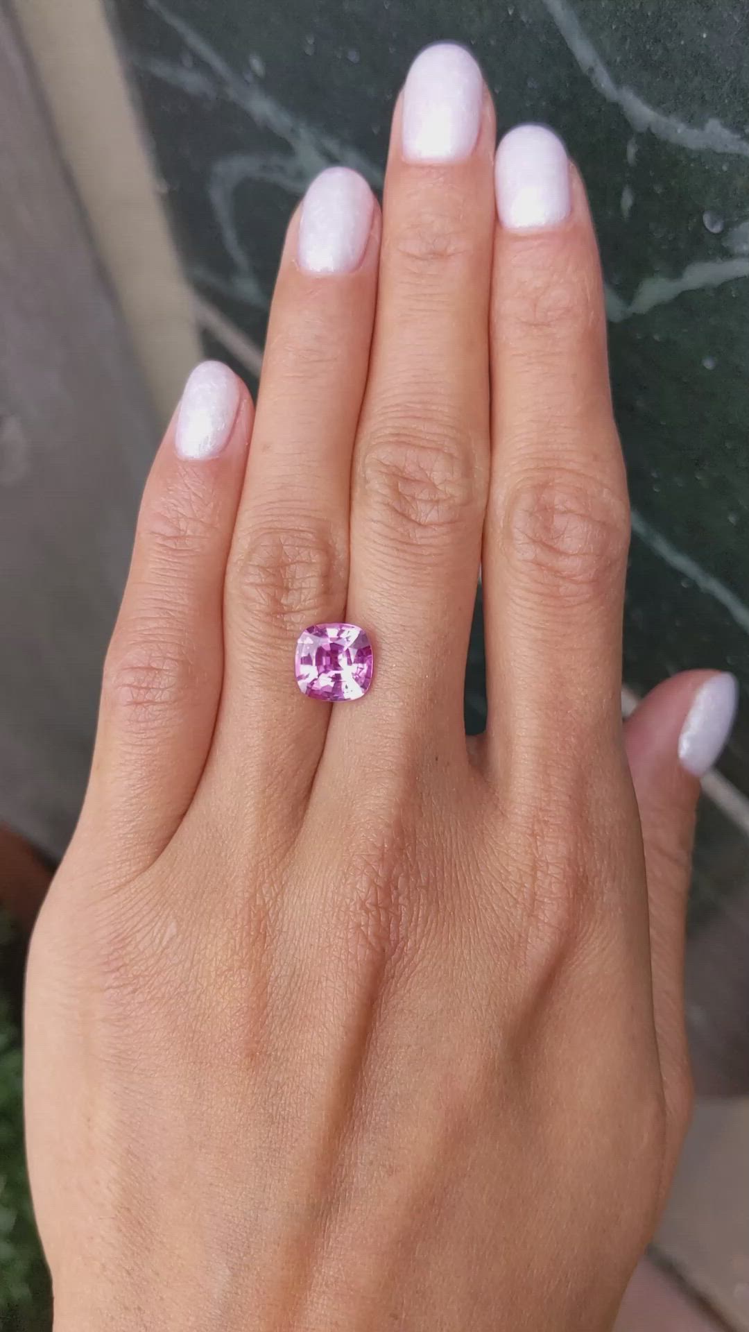 3.67 Ct. Pink Sapphire from Ceylon (Sri Lanka) Size Video