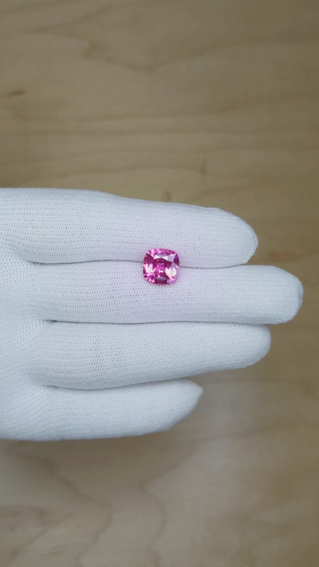 3.67 Ct. Pink Sapphire from Ceylon (Sri Lanka) Size Video
