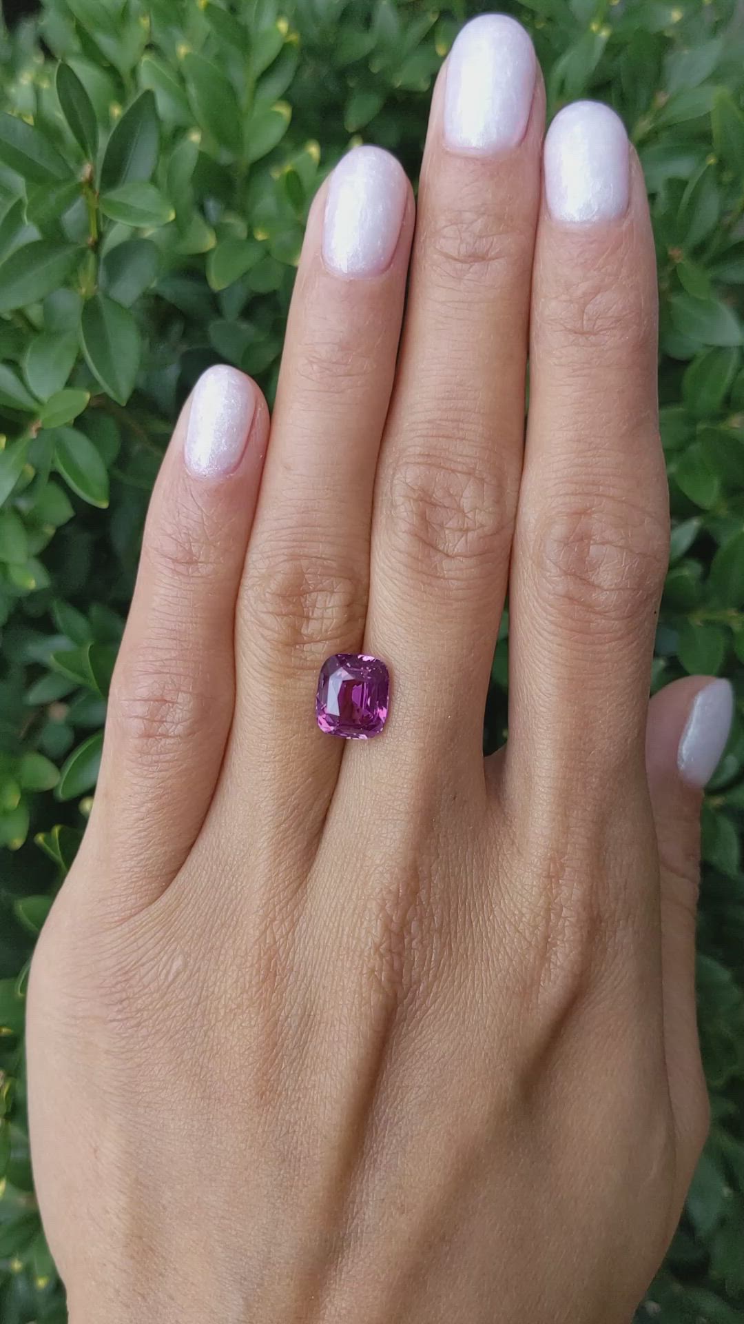 4.03 Ct. Pink Sapphire from Ceylon (Sri Lanka) Size Video