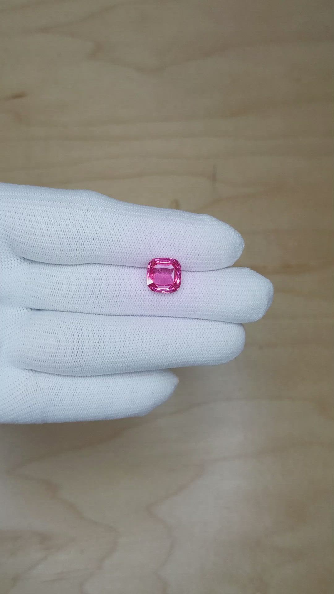 4.06 Ct. Pink Sapphire from Madagascar Size Video