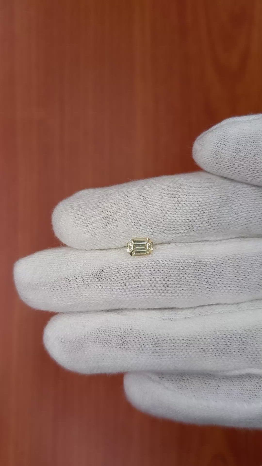 0.71 Ct. Yellow Sapphire from Ceylon (Sri Lanka) Size Video