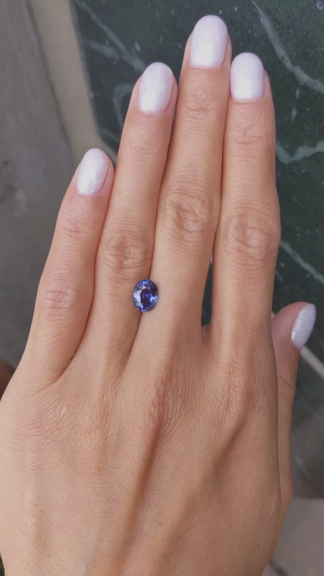 1.98 Ct. Color Change Sapphire from Ceylon (Sri Lanka) Size Video