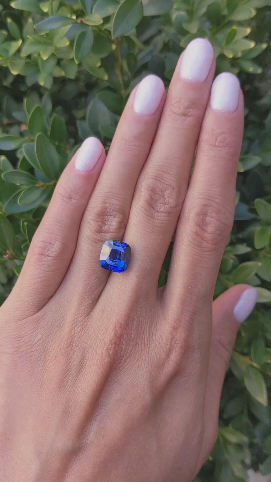 5.53 Ct. Blue Sapphire from Madagascar Size Video