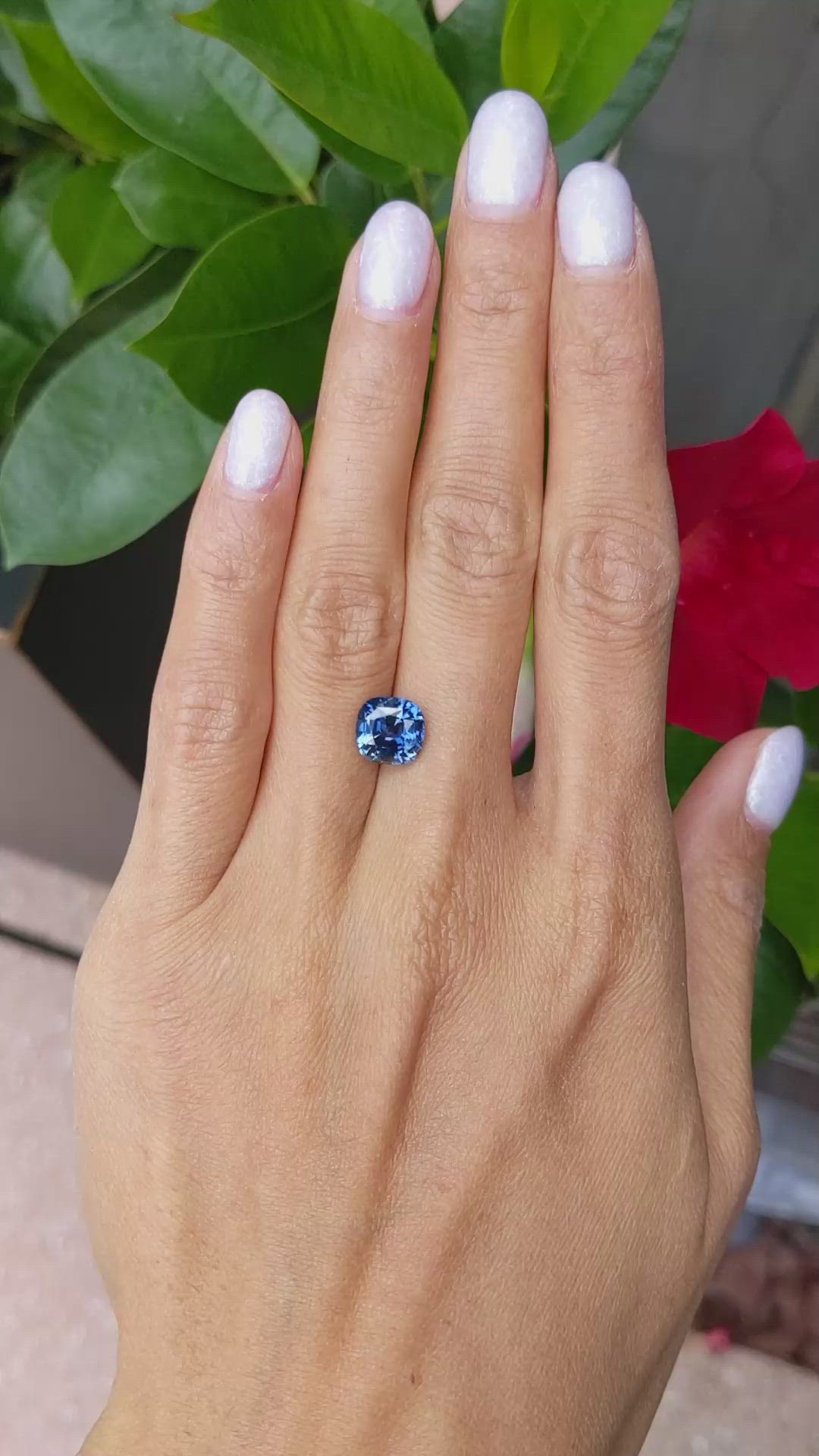 3.10 Ct. Greenish Blue Sapphire from Ceylon (Sri Lanka) Size Video