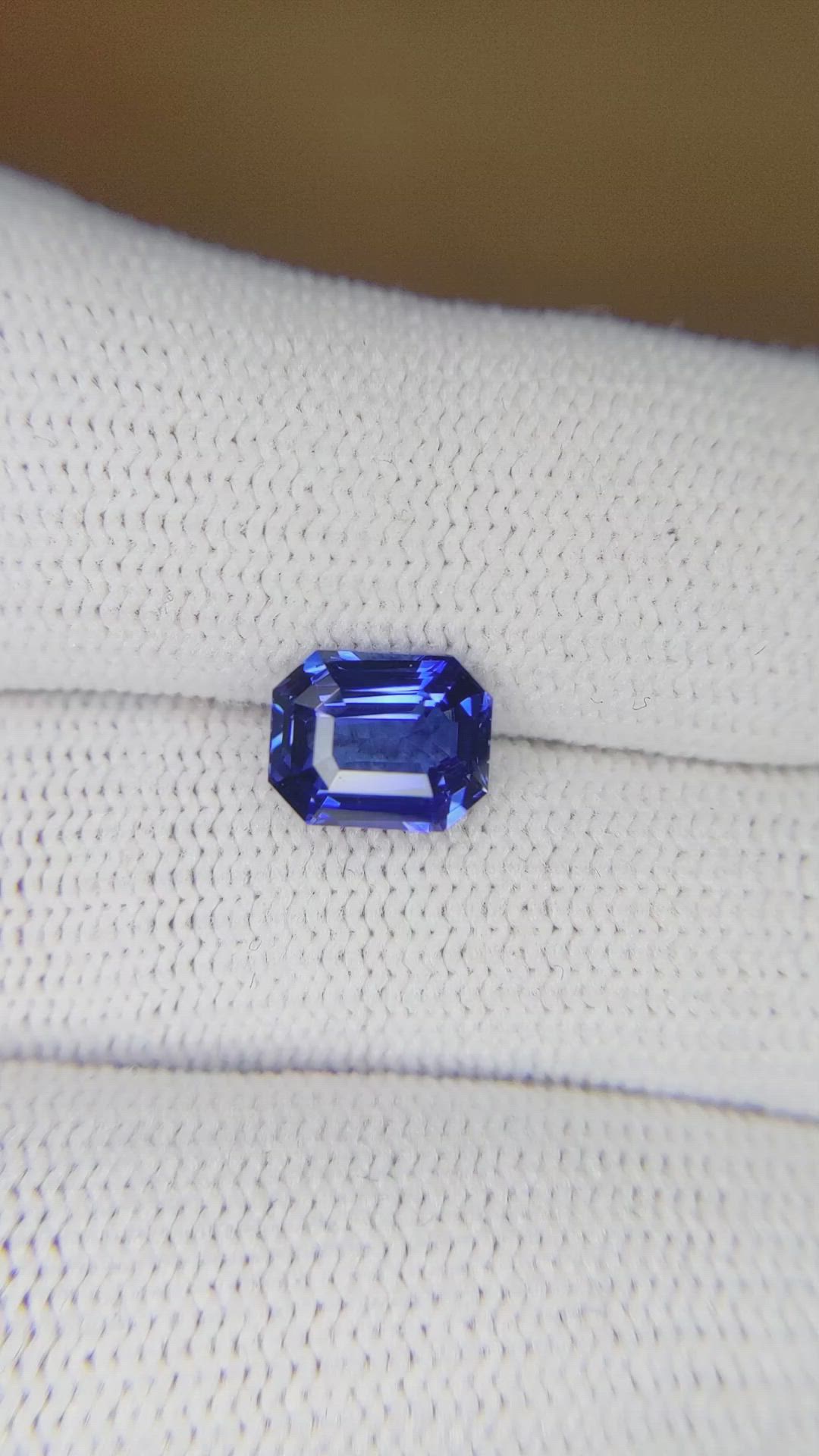 2.04 Ct. Blue Sapphire from Ceylon (Sri Lanka) Size Video